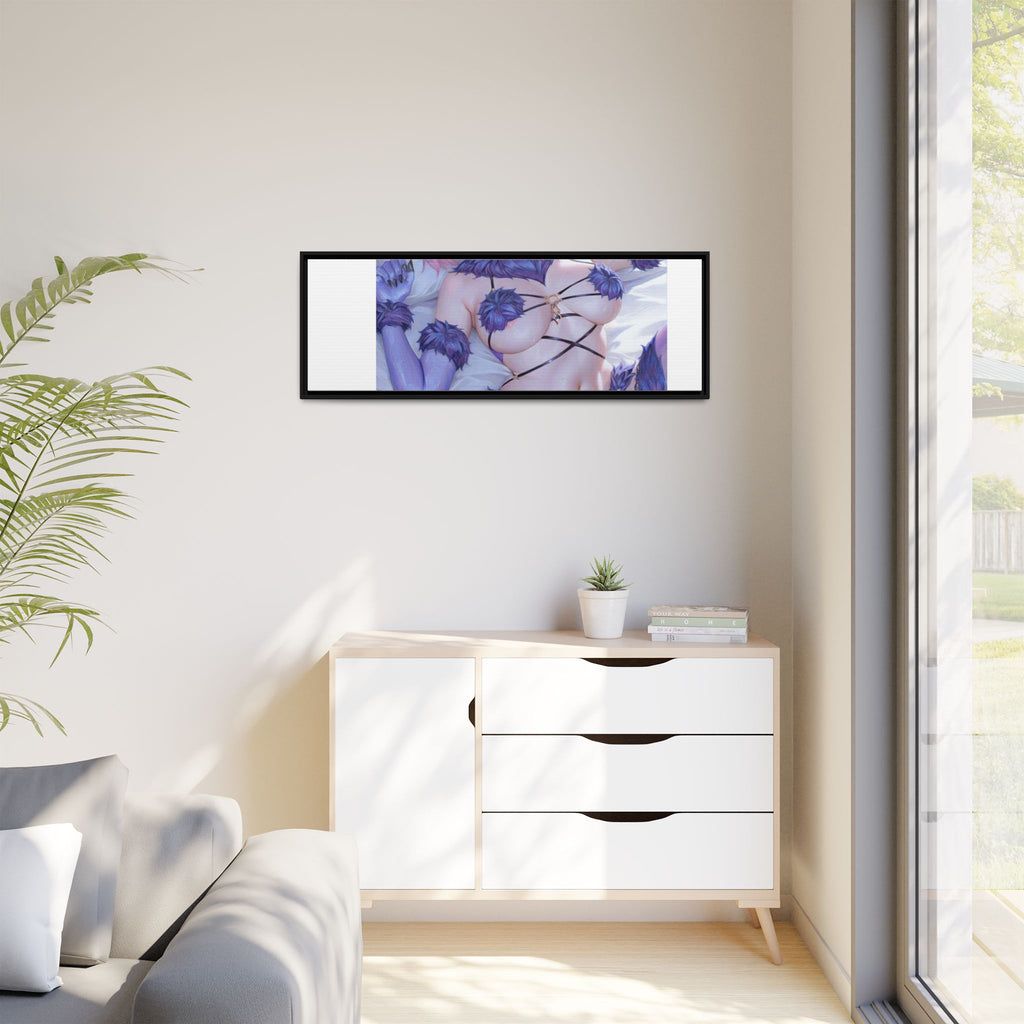 Framed Matte Canvas — Anime Pin-Up Lingerie Art Print