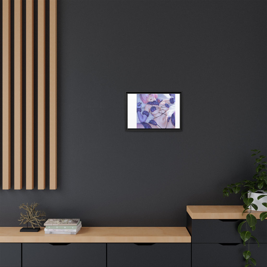Framed Matte Canvas — Anime Pin-Up Lingerie Art Print