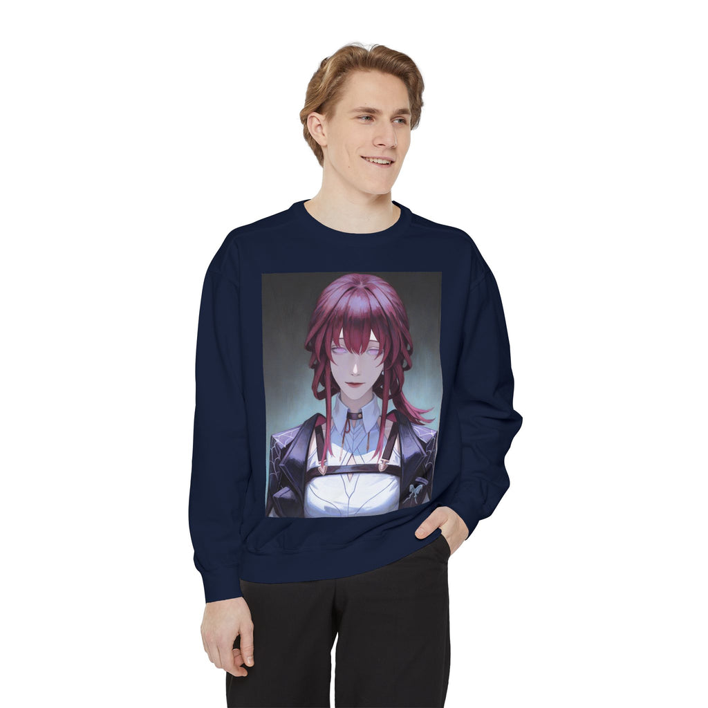 Anime Gothic Maid Sweatshirt — Red-Haired Portrait Crewneck