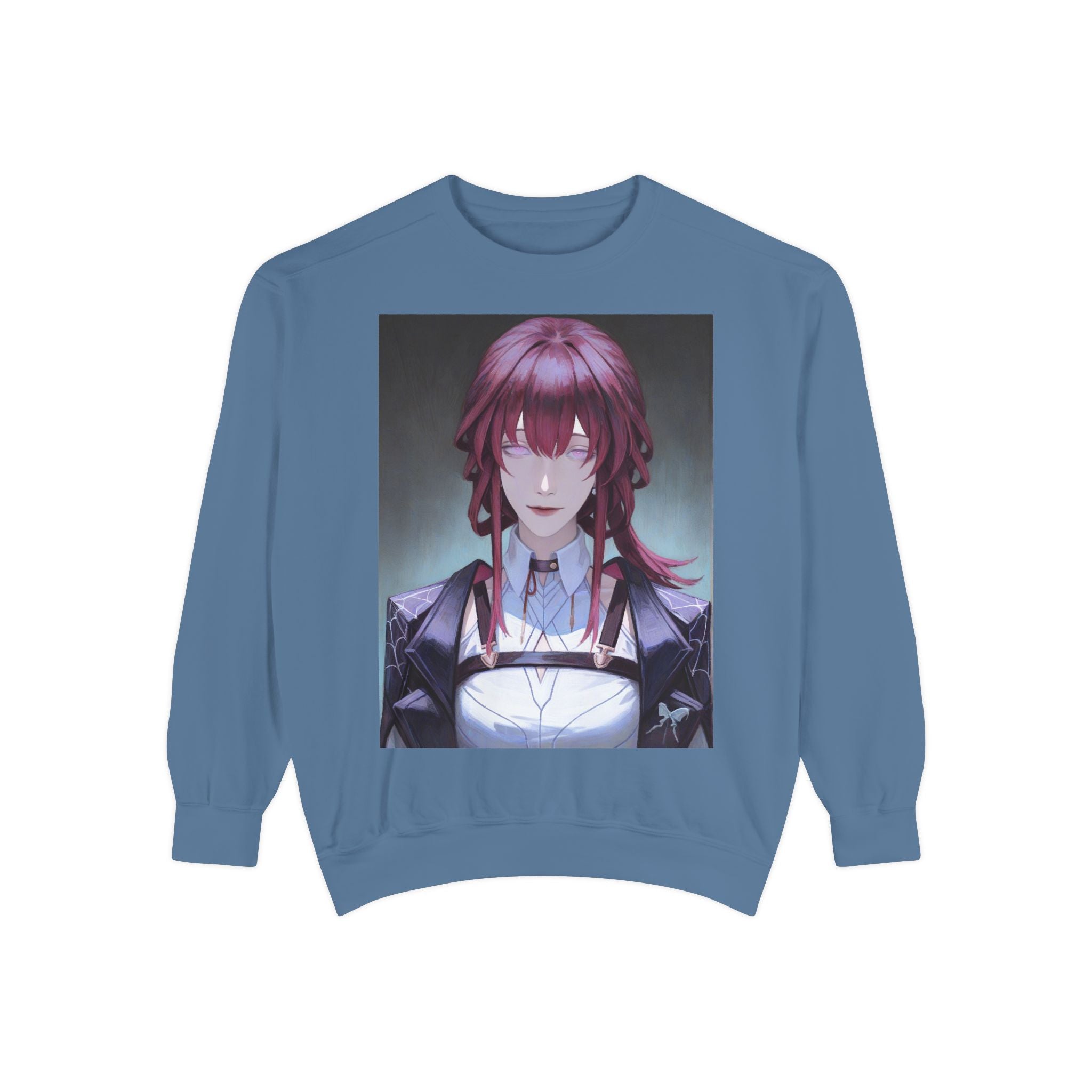 Anime Gothic Maid Sweatshirt — Red-Haired Portrait Crewneck