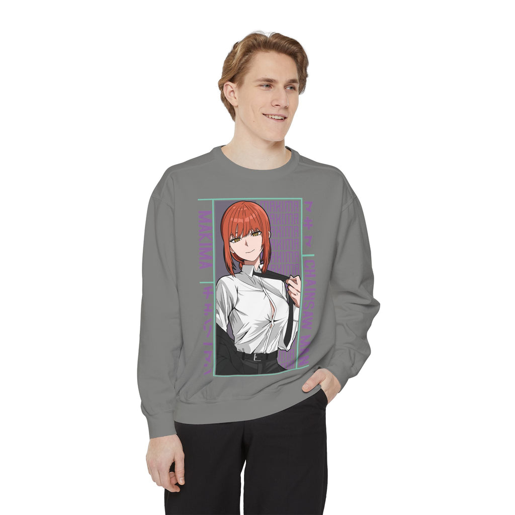 Chainsaw Man Makima Anime Sweatshirt — Manga Panel Graphic Crewneck