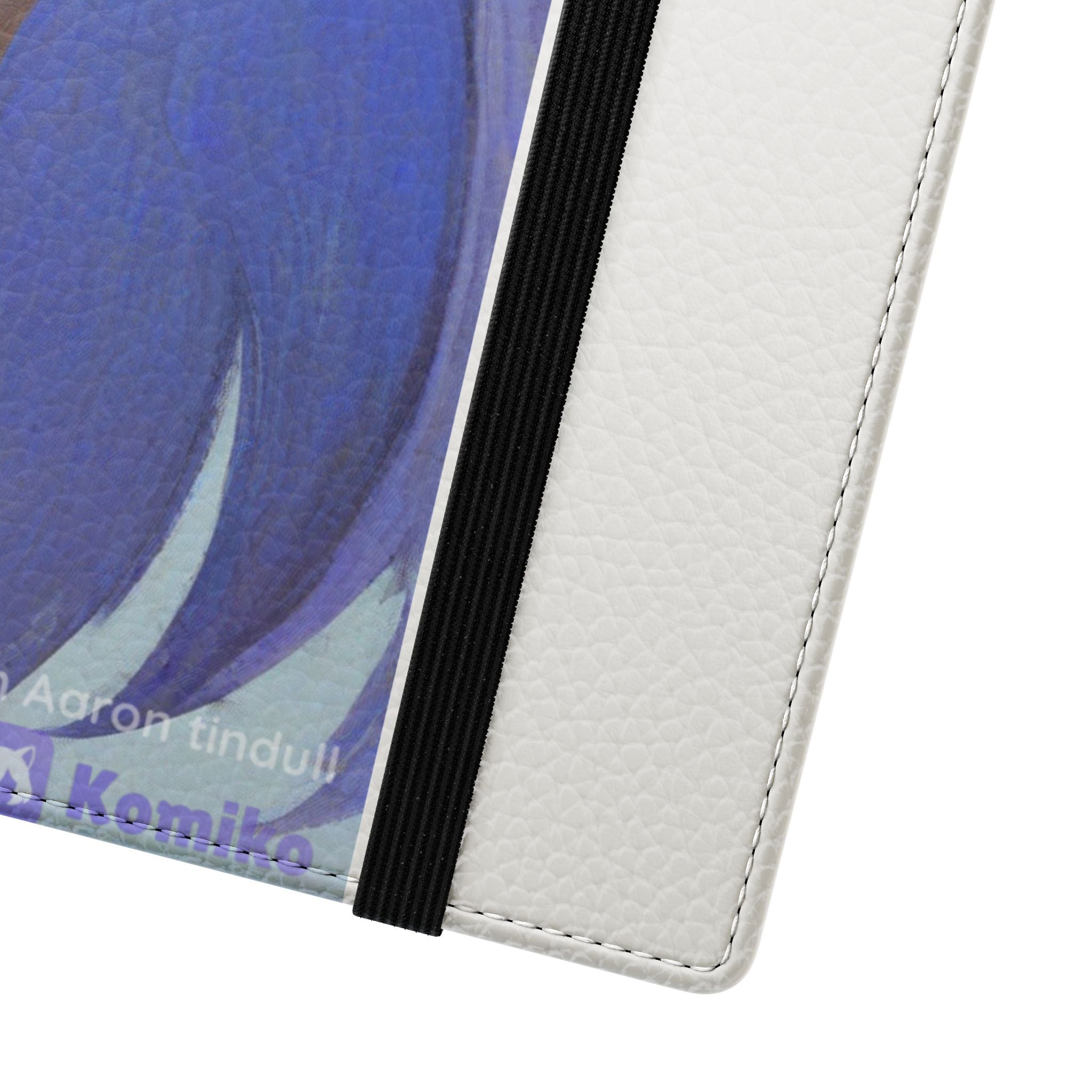 Anime Bunny Girl Flip Case - Purple Long-Haired Character Phone Wallet