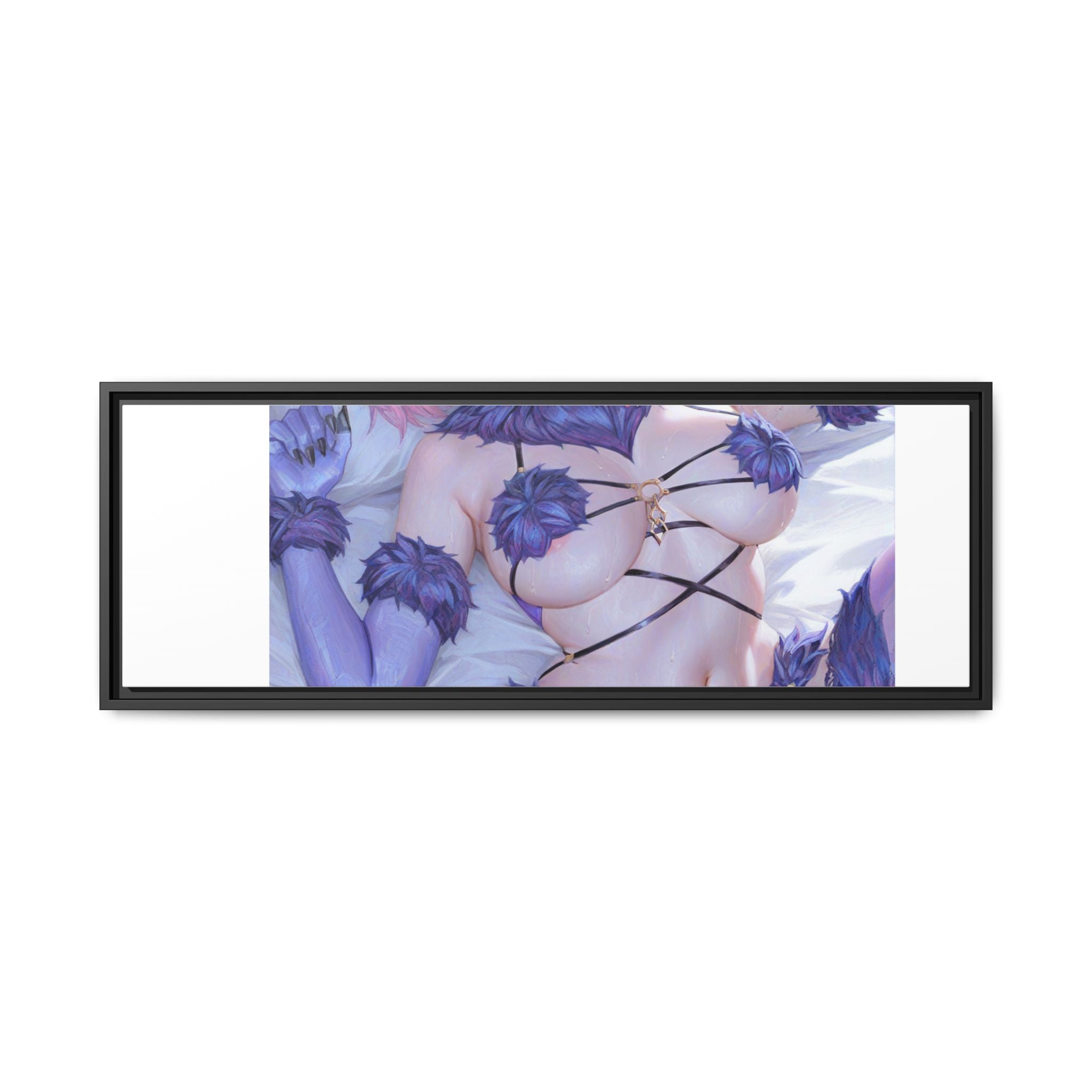 Framed Matte Canvas — Anime Pin-Up Lingerie Art Print