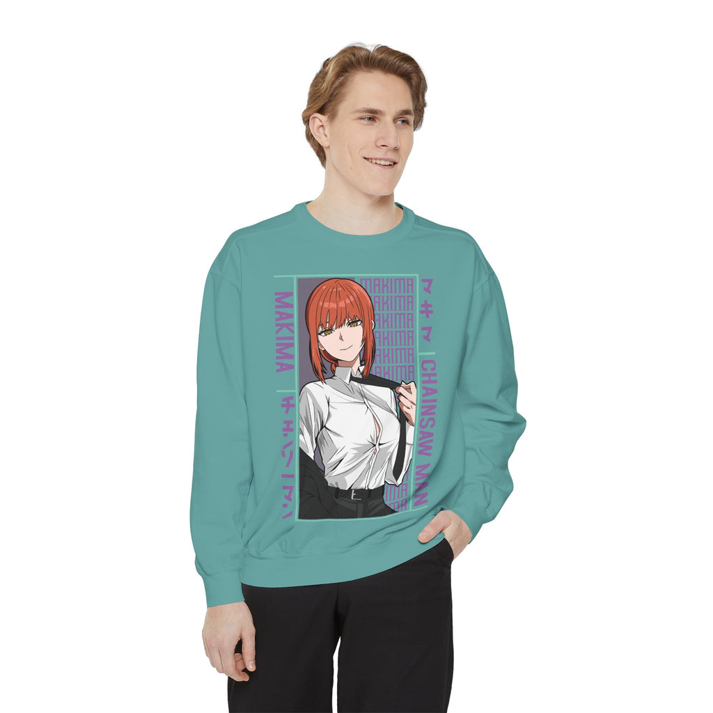 Chainsaw Man Makima Anime Sweatshirt — Manga Panel Graphic Crewneck