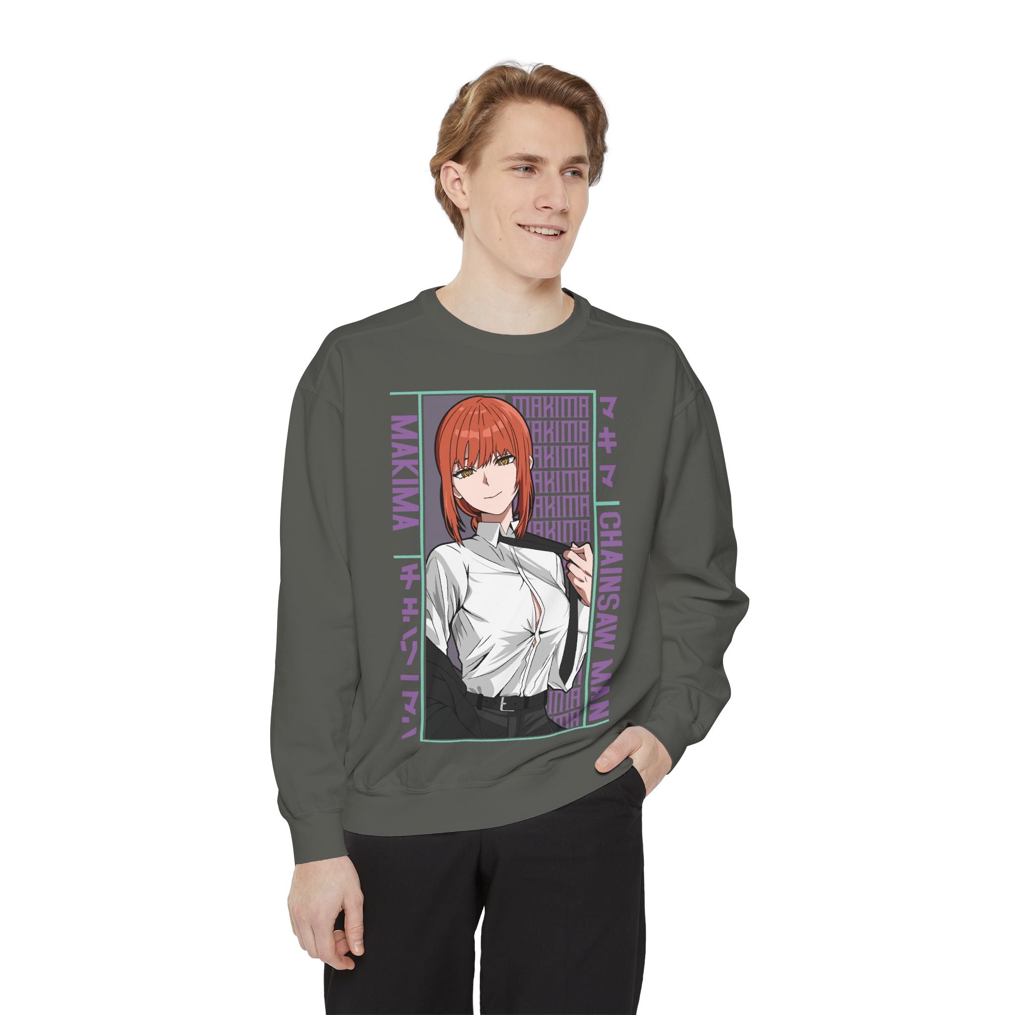 Chainsaw Man Makima Anime Sweatshirt — Manga Panel Graphic Crewneck