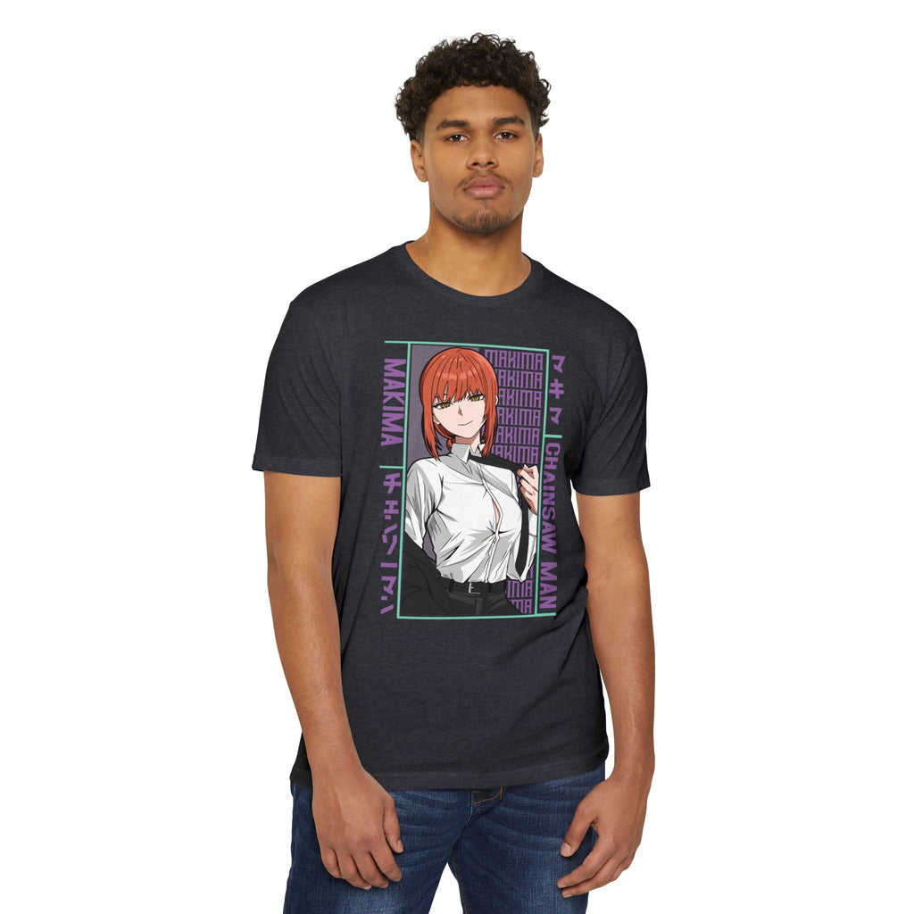 Makima Chainsaw Man Anime Graphic T-Shirt — Japanese Text Design