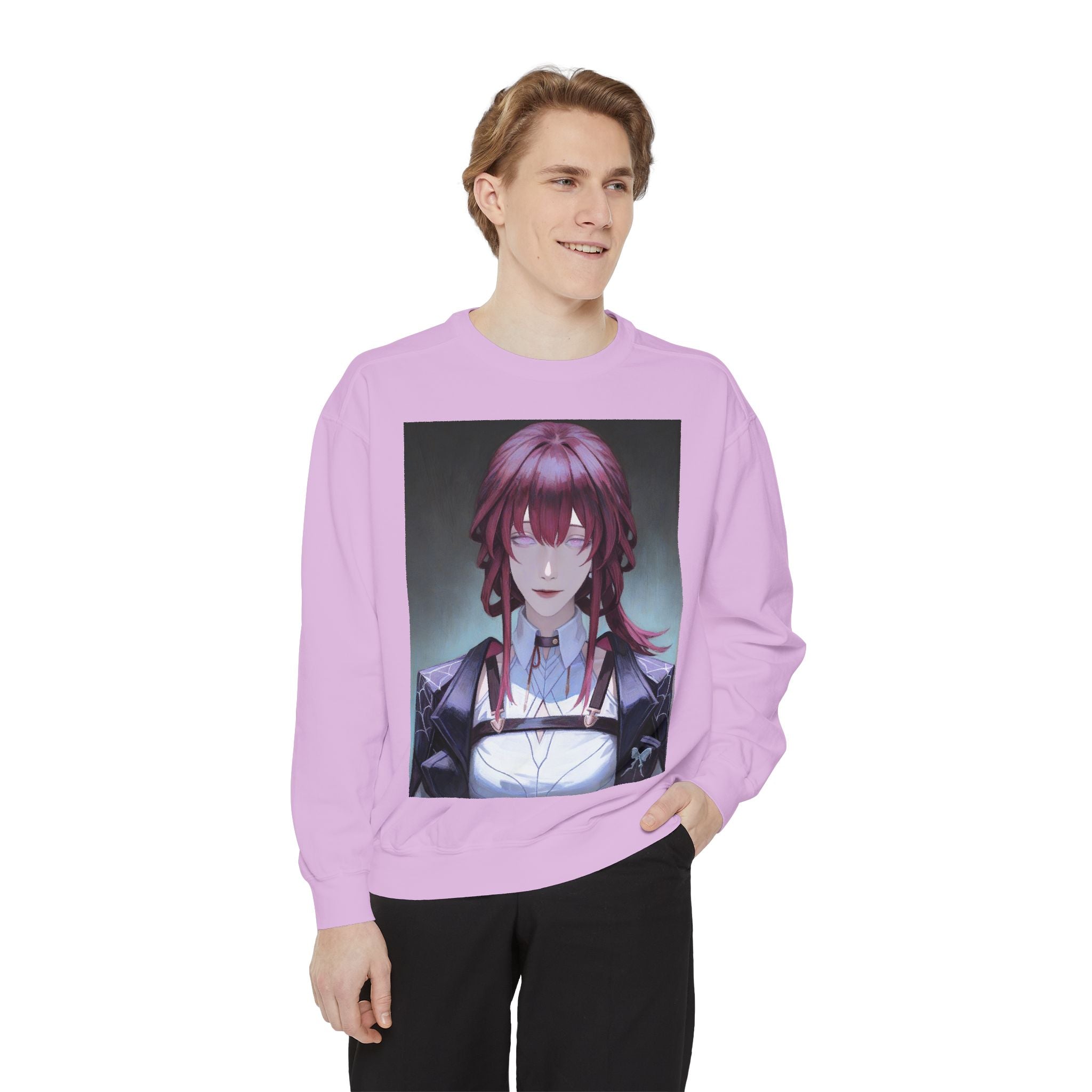 Anime Gothic Maid Sweatshirt — Red-Haired Portrait Crewneck