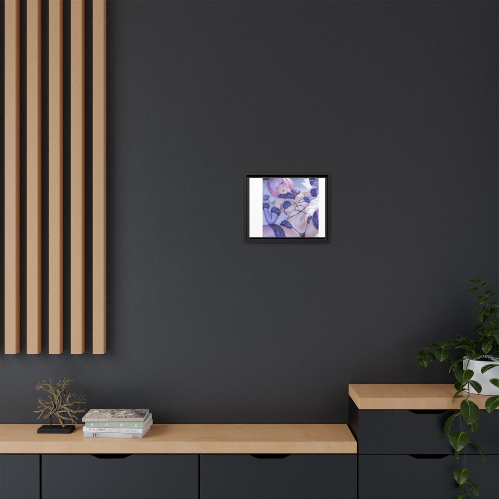 Framed Matte Canvas — Anime Pin-Up Lingerie Art Print