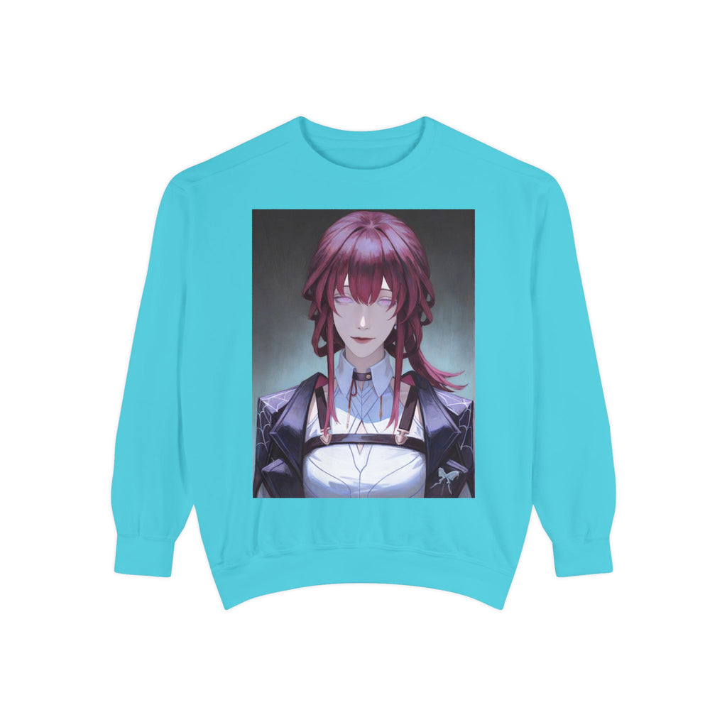 Anime Gothic Maid Sweatshirt — Red-Haired Portrait Crewneck