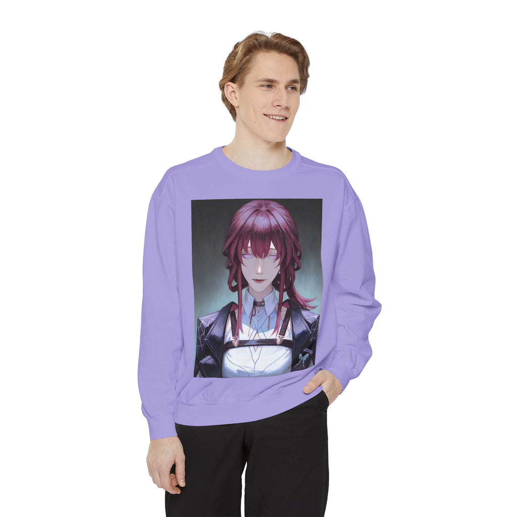 Anime Gothic Maid Sweatshirt — Red-Haired Portrait Crewneck
