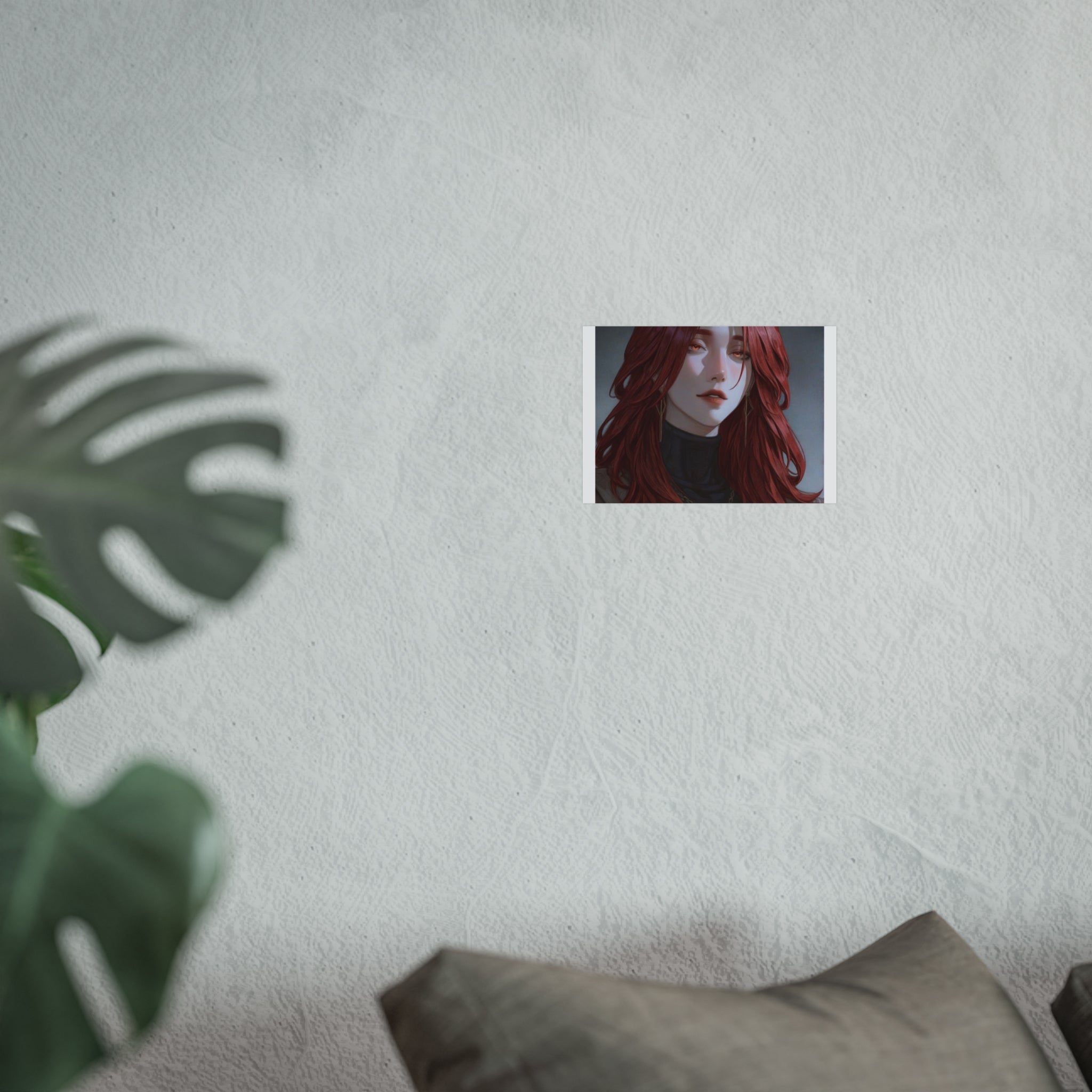 Fine Art Poster — Red-Haired Gothic Portrait, Moody Decorative Wall Art