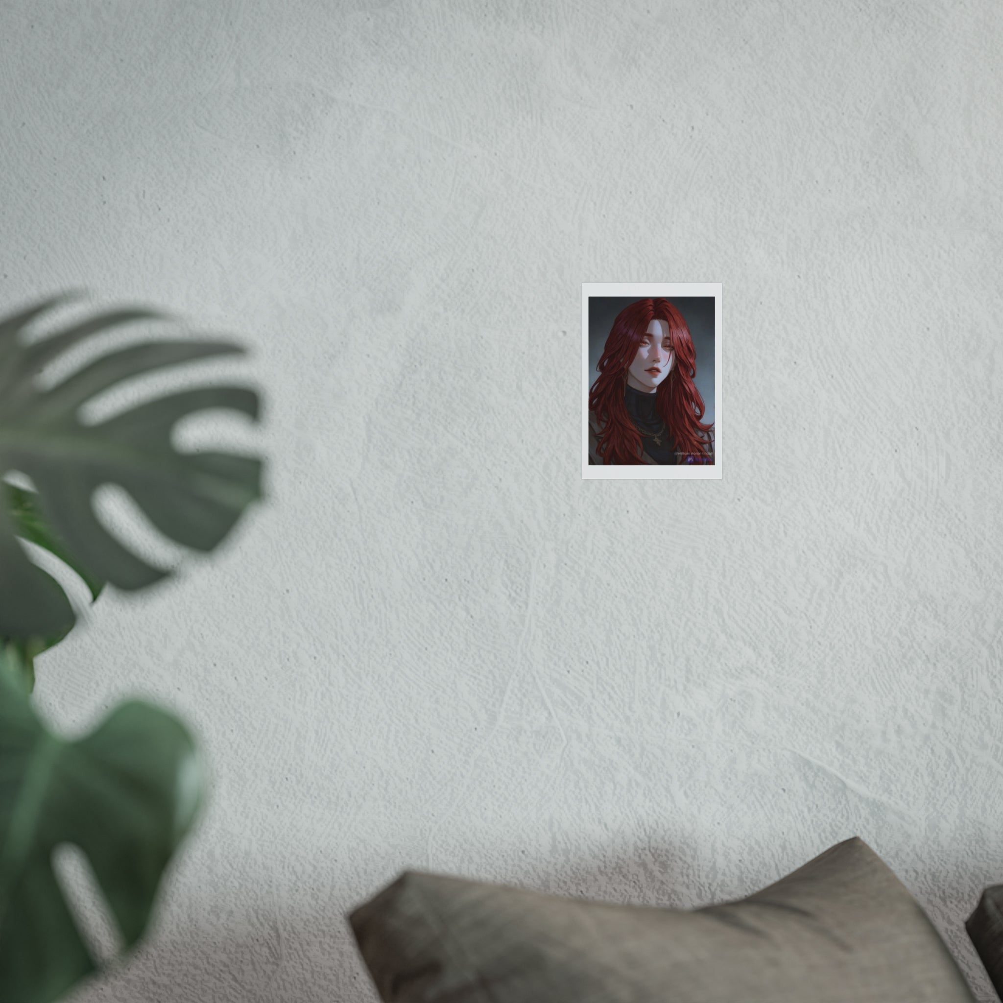 Fine Art Poster — Red-Haired Gothic Portrait, Moody Decorative Wall Art