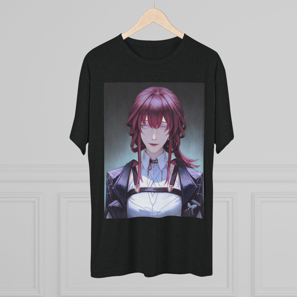 Anime Gothic Maid Portrait Tee — Red-Haired Mystique Crew Shirt