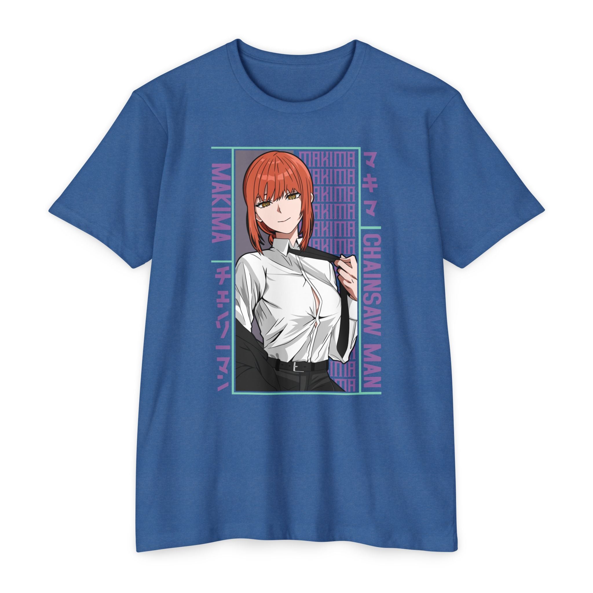 Makima Chainsaw Man Anime Graphic T-Shirt — Japanese Text Design