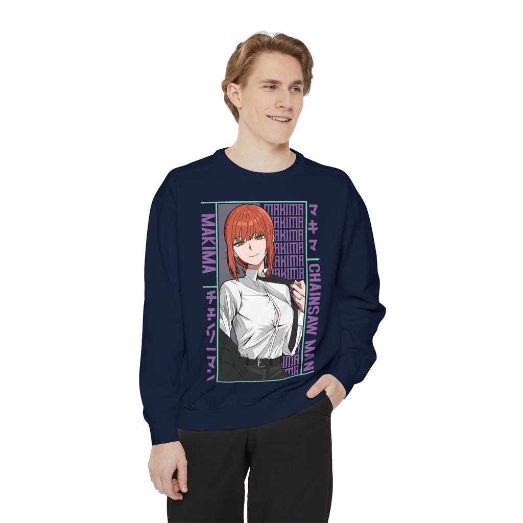 Chainsaw Man Makima Anime Sweatshirt — Manga Panel Graphic Crewneck