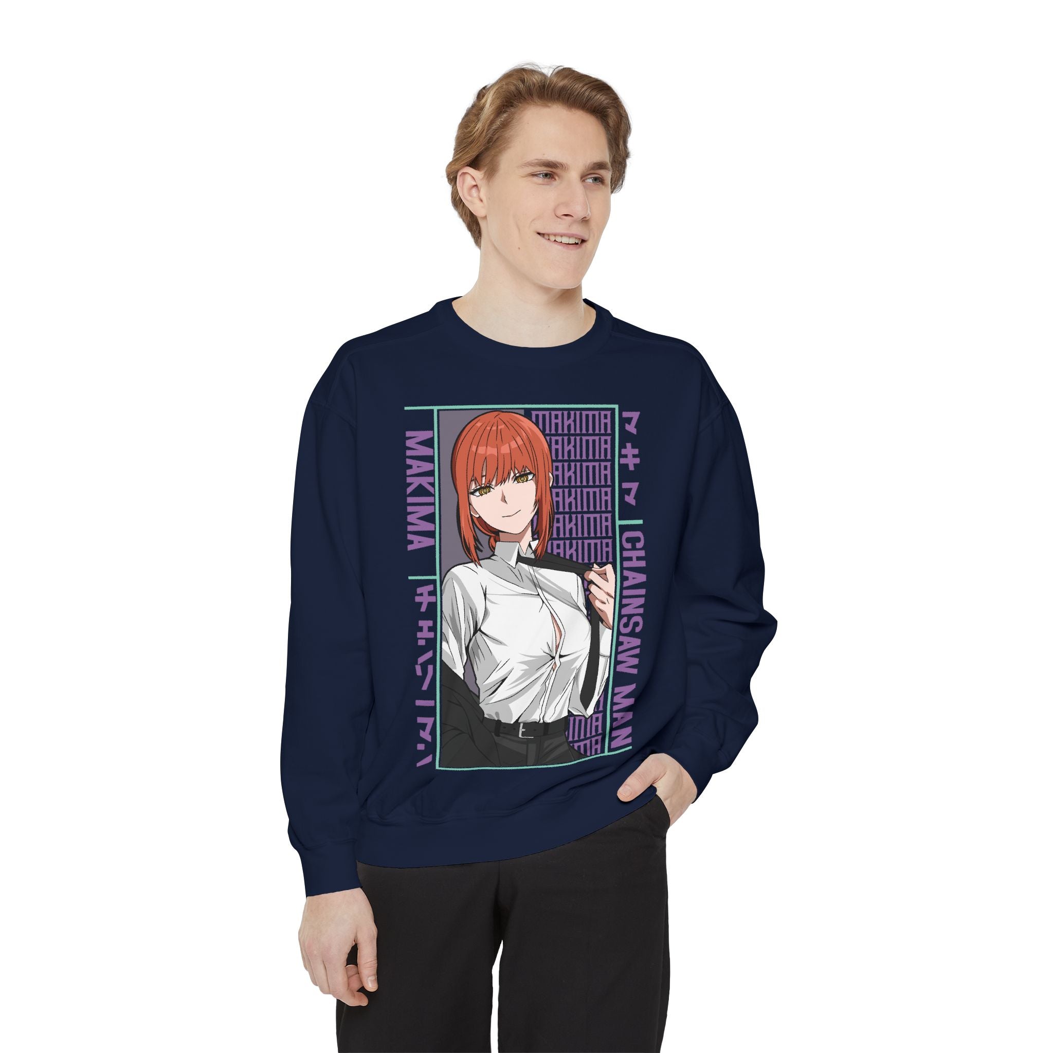 Chainsaw Man Makima Anime Sweatshirt — Manga Panel Graphic Crewneck