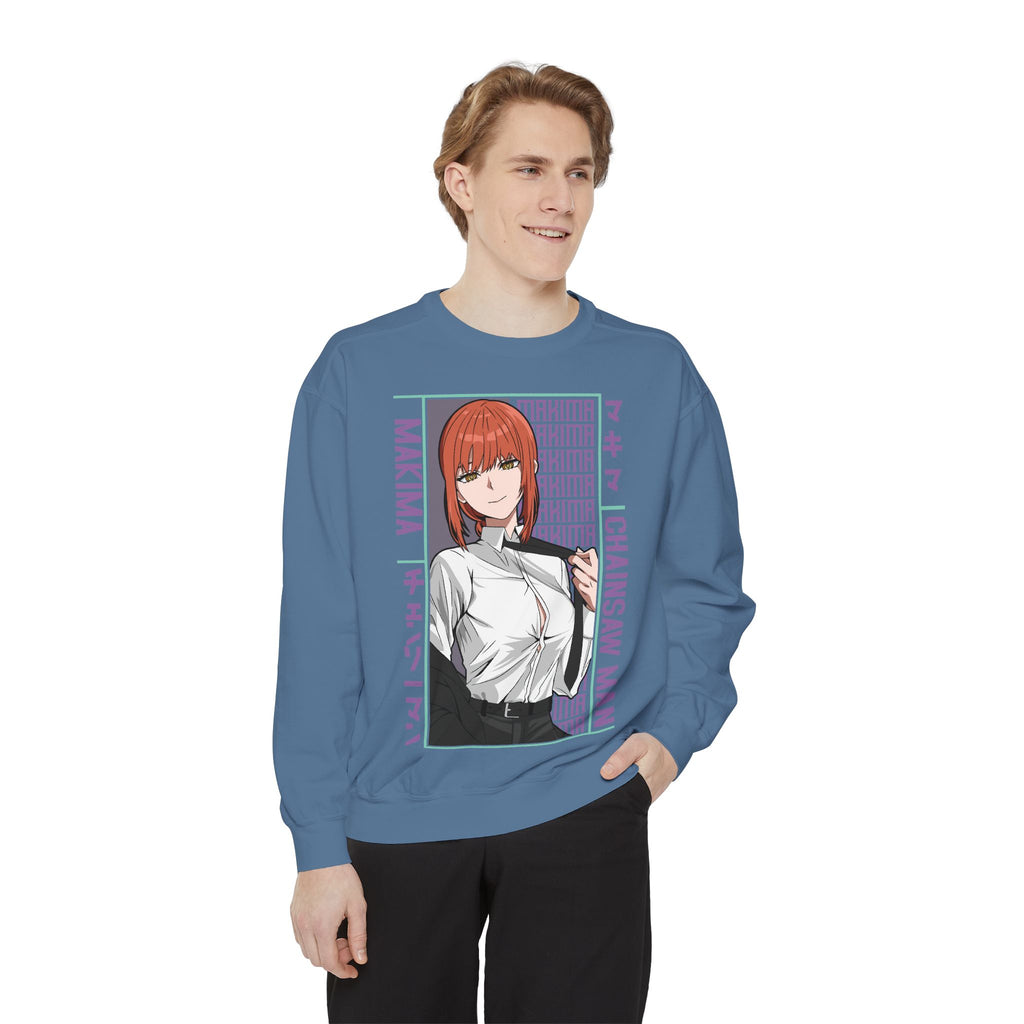 Chainsaw Man Makima Anime Sweatshirt — Manga Panel Graphic Crewneck