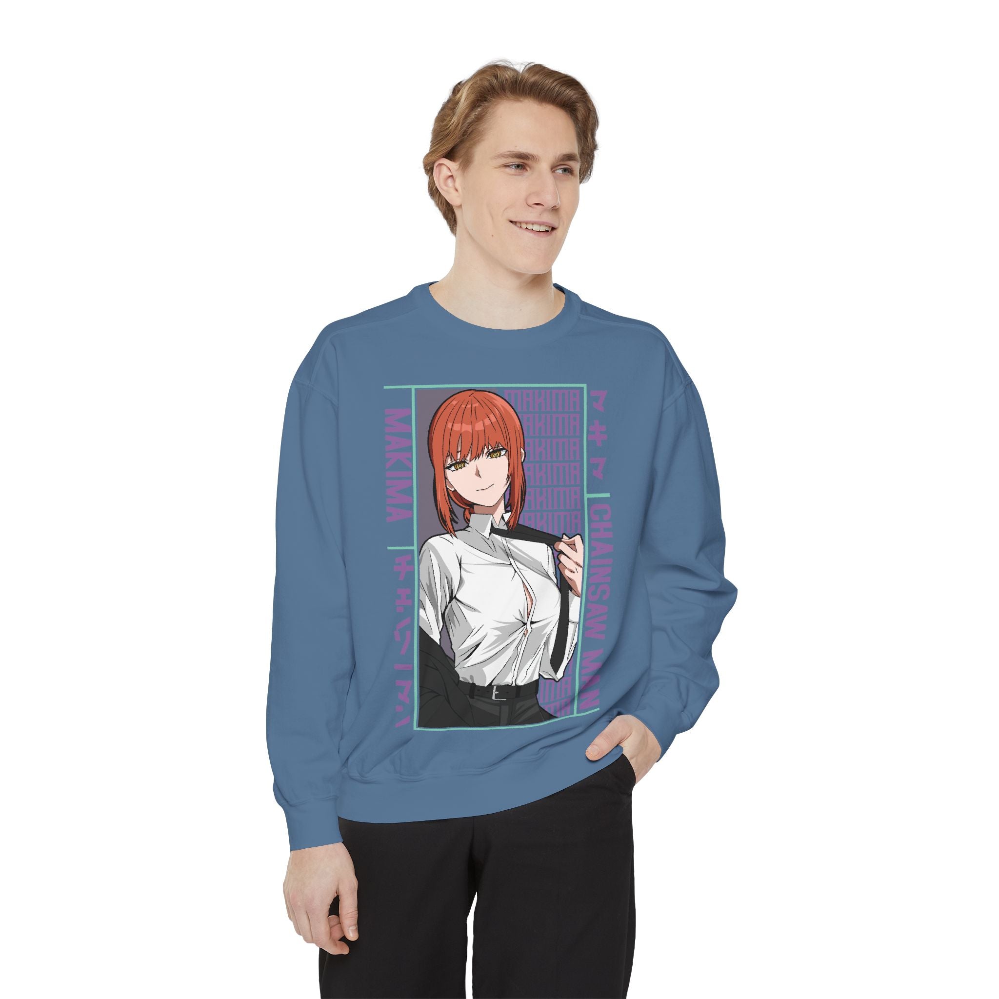 Chainsaw Man Makima Anime Sweatshirt — Manga Panel Graphic Crewneck
