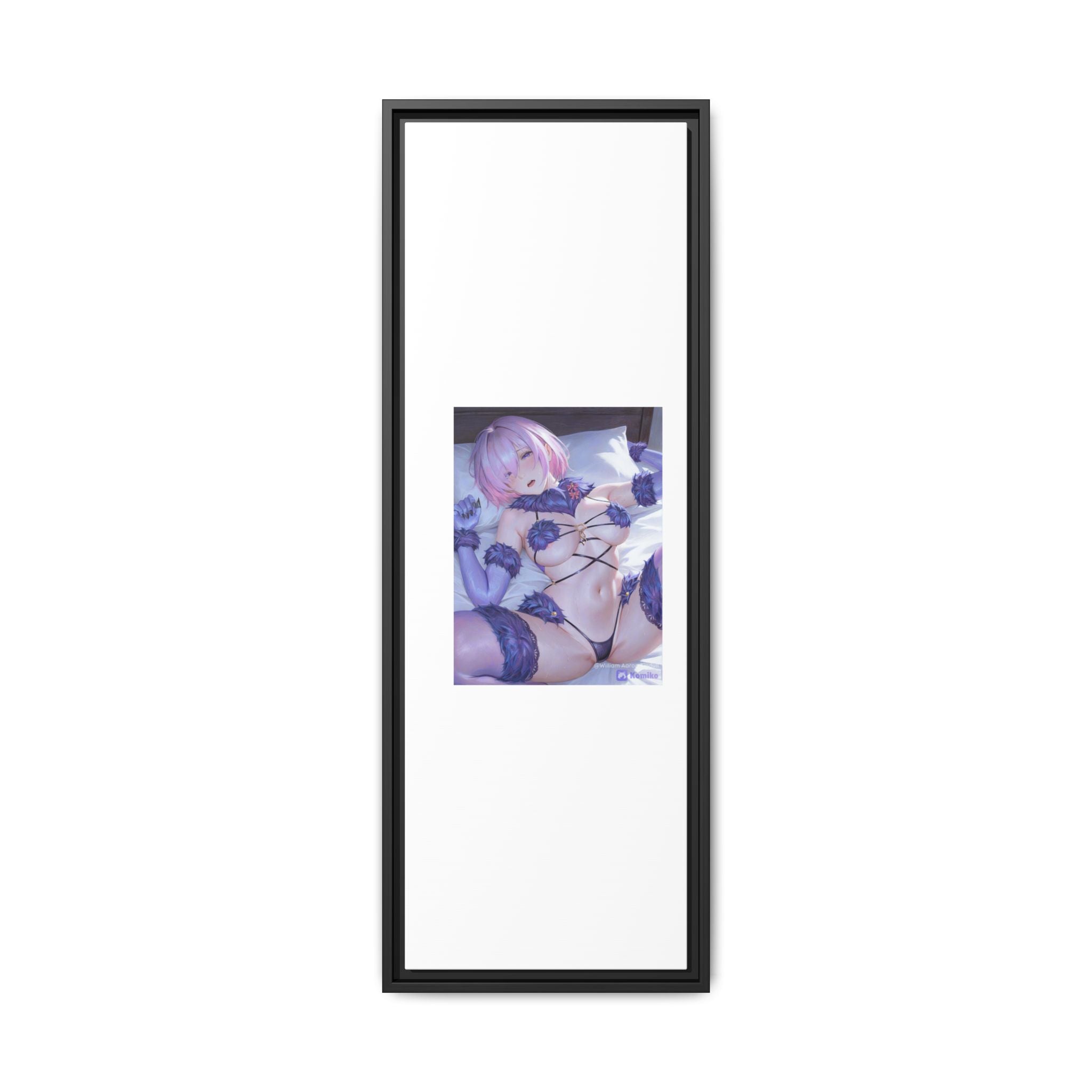 Framed Matte Canvas — Anime Pin-Up Lingerie Art Print