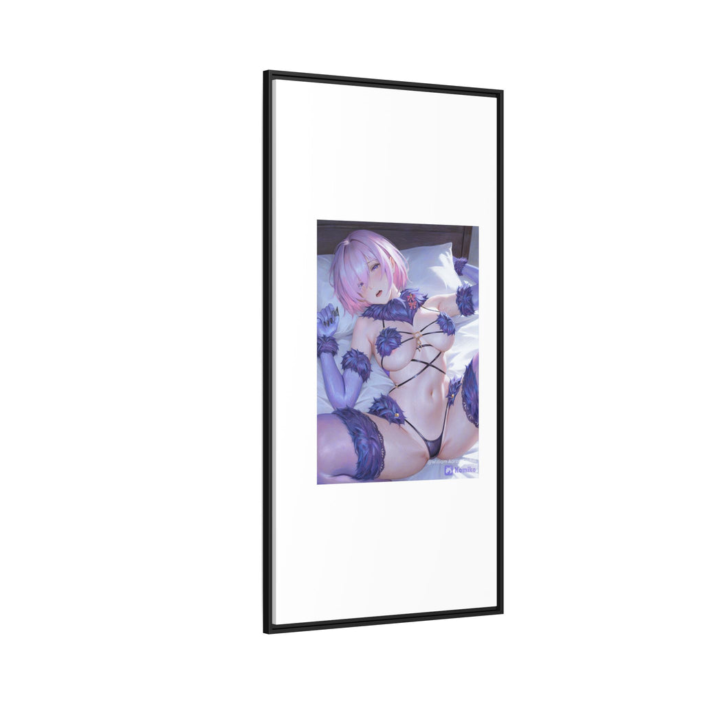 Framed Matte Canvas — Anime Pin-Up Lingerie Art Print