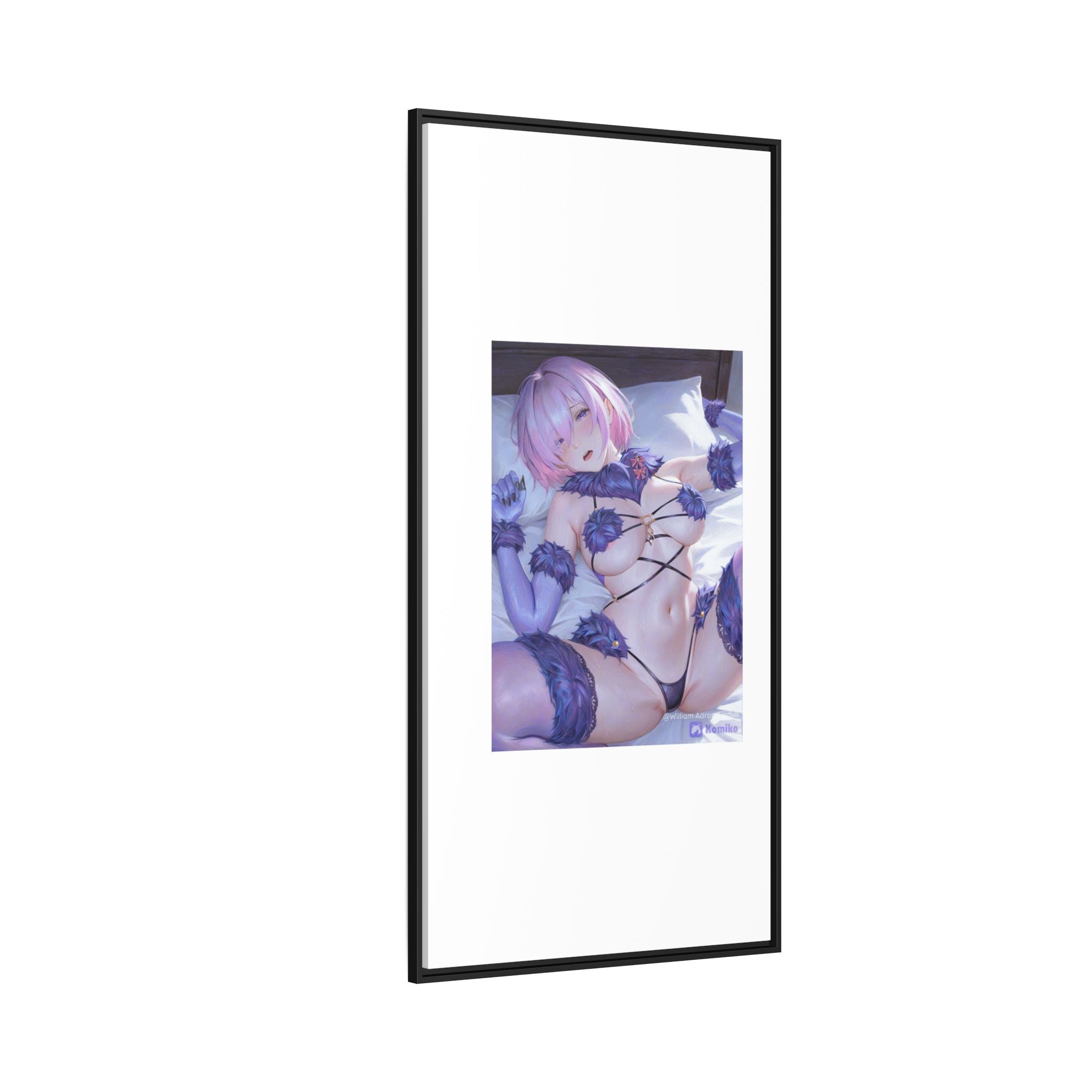 Framed Matte Canvas — Anime Pin-Up Lingerie Art Print