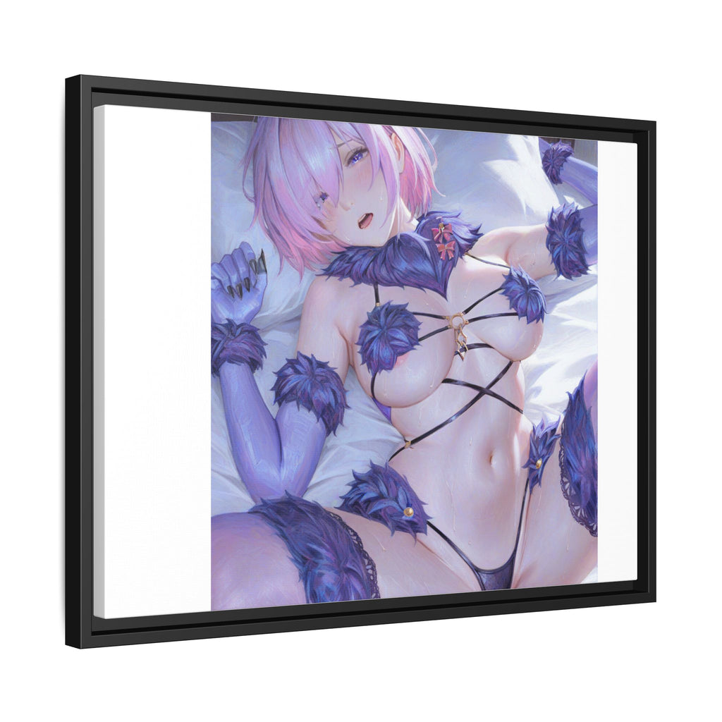 Framed Matte Canvas — Anime Pin-Up Lingerie Art Print