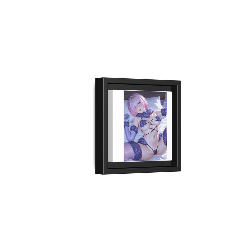 Framed Matte Canvas — Anime Pin-Up Lingerie Art Print