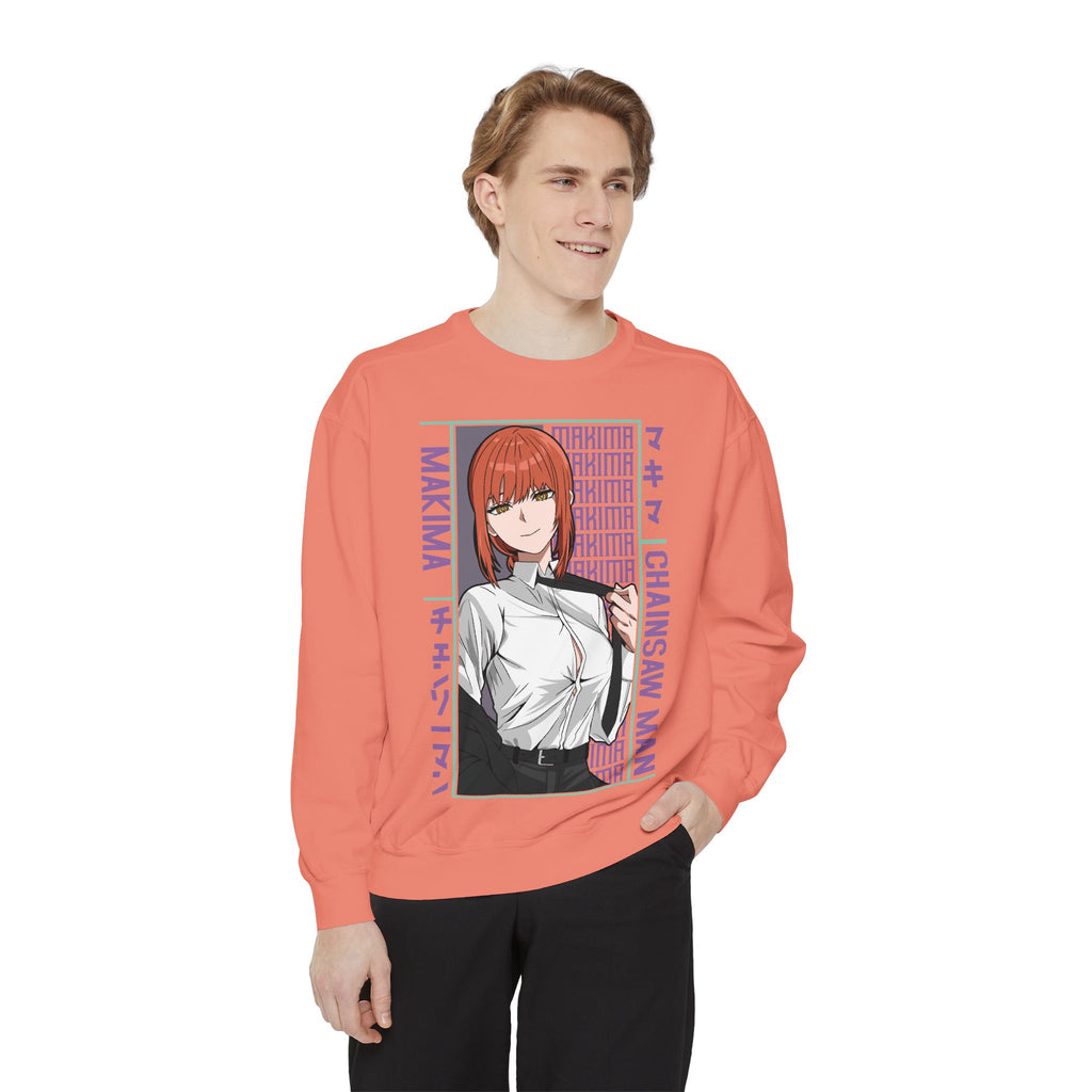 Chainsaw Man Makima Anime Sweatshirt — Manga Panel Graphic Crewneck