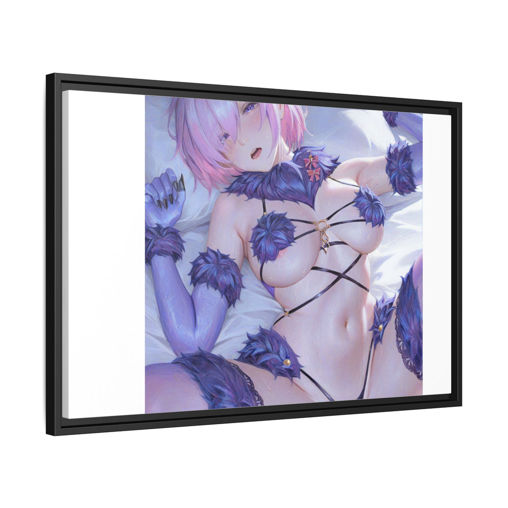 Framed Matte Canvas — Anime Pin-Up Lingerie Art Print