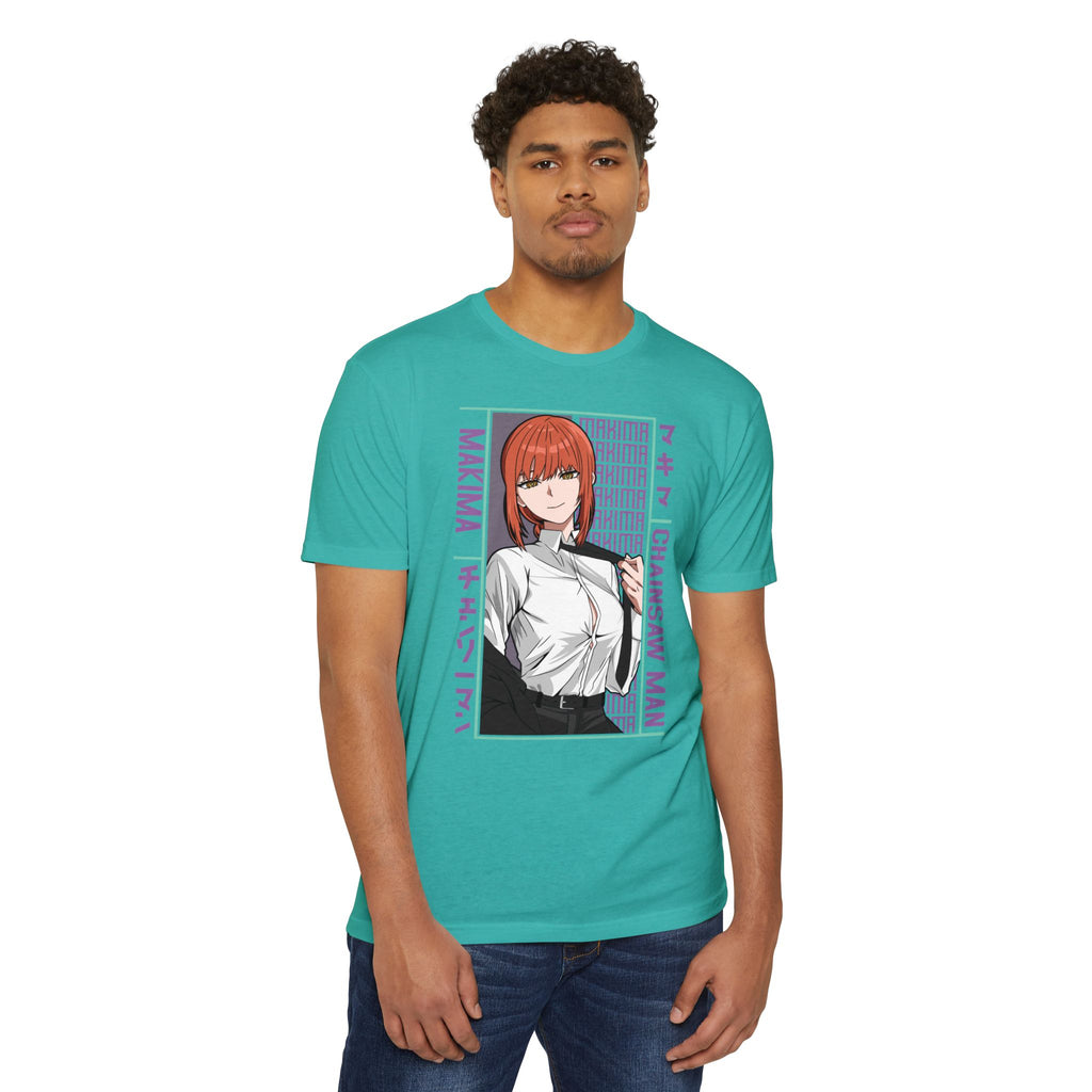 Makima Chainsaw Man Anime Graphic T-Shirt — Japanese Text Design