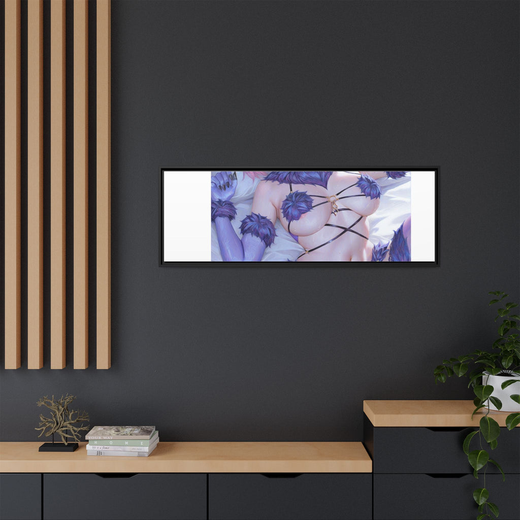 Framed Matte Canvas — Anime Pin-Up Lingerie Art Print