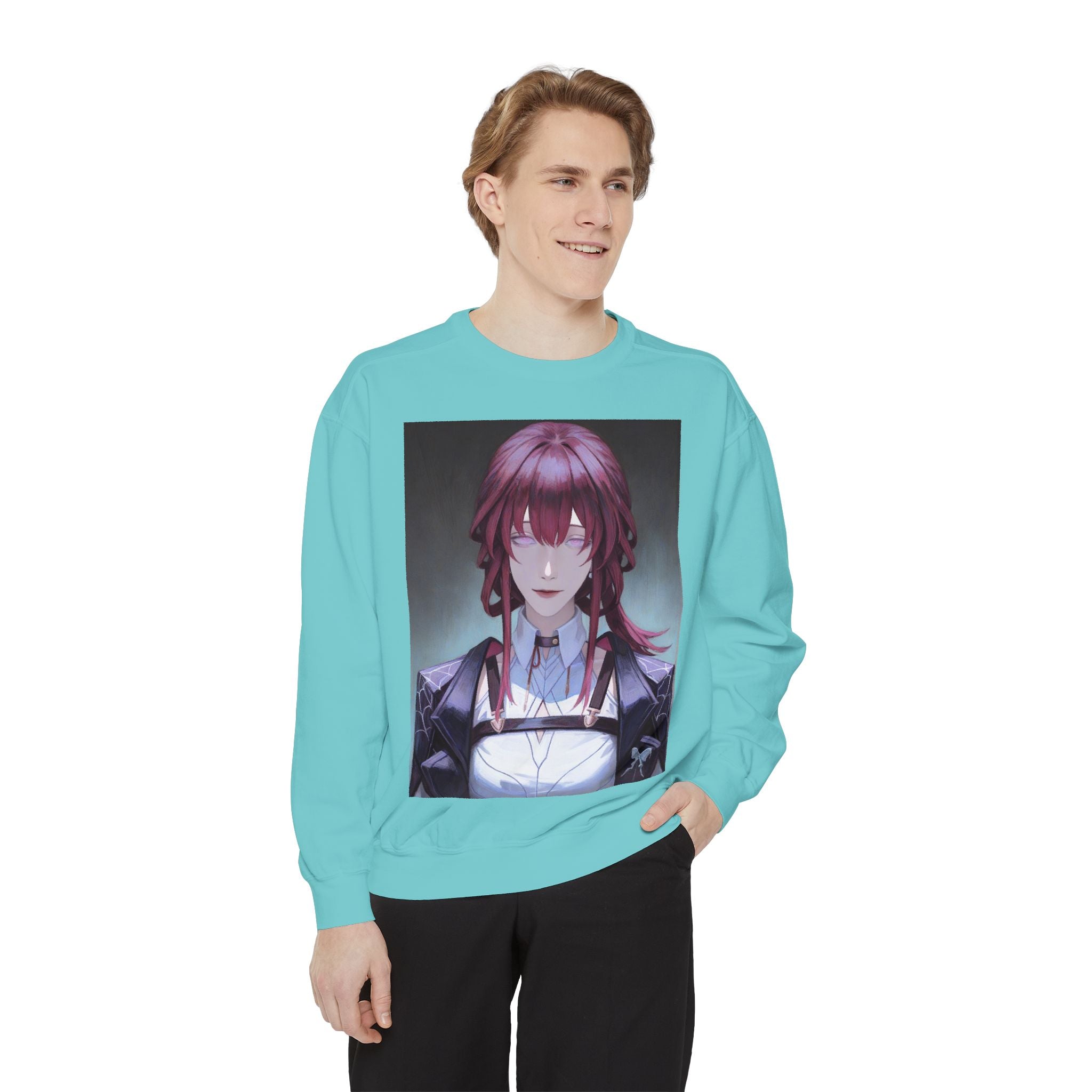 Anime Gothic Maid Sweatshirt — Red-Haired Portrait Crewneck