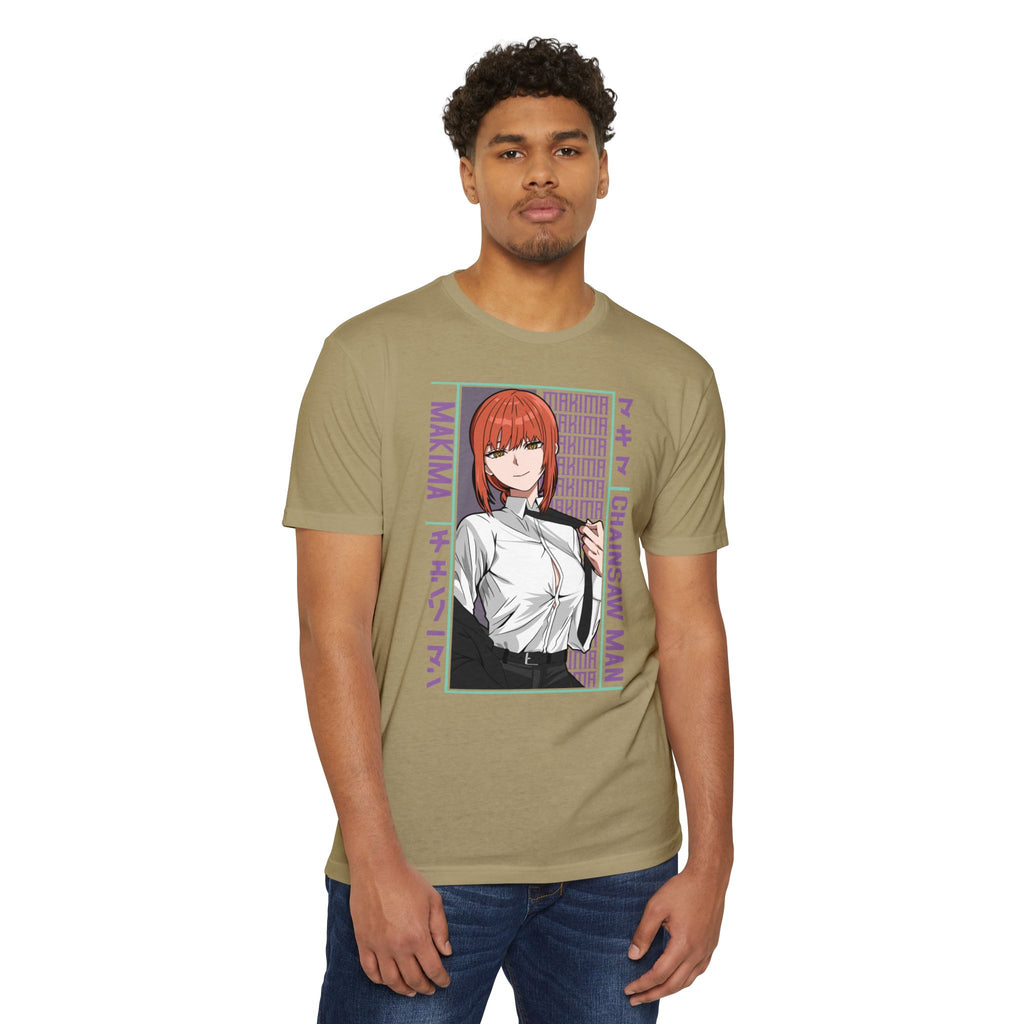 Makima Chainsaw Man Anime Graphic T-Shirt — Japanese Text Design
