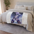 Anime Bunny Girl Plush Blanket — Cute Pastel Ecchi Character Throw