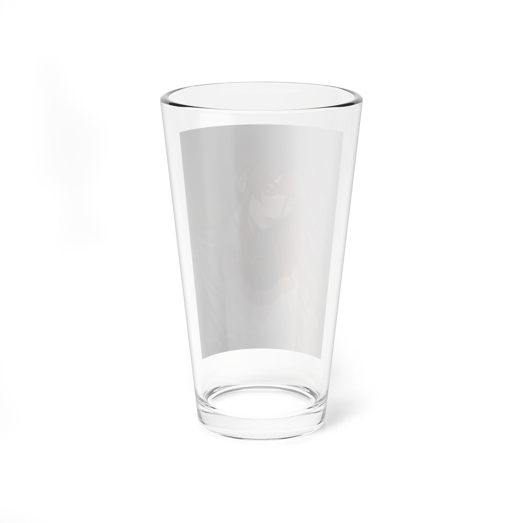 16oz Mixing Glass with Gothic Redhead Anime Girl Design