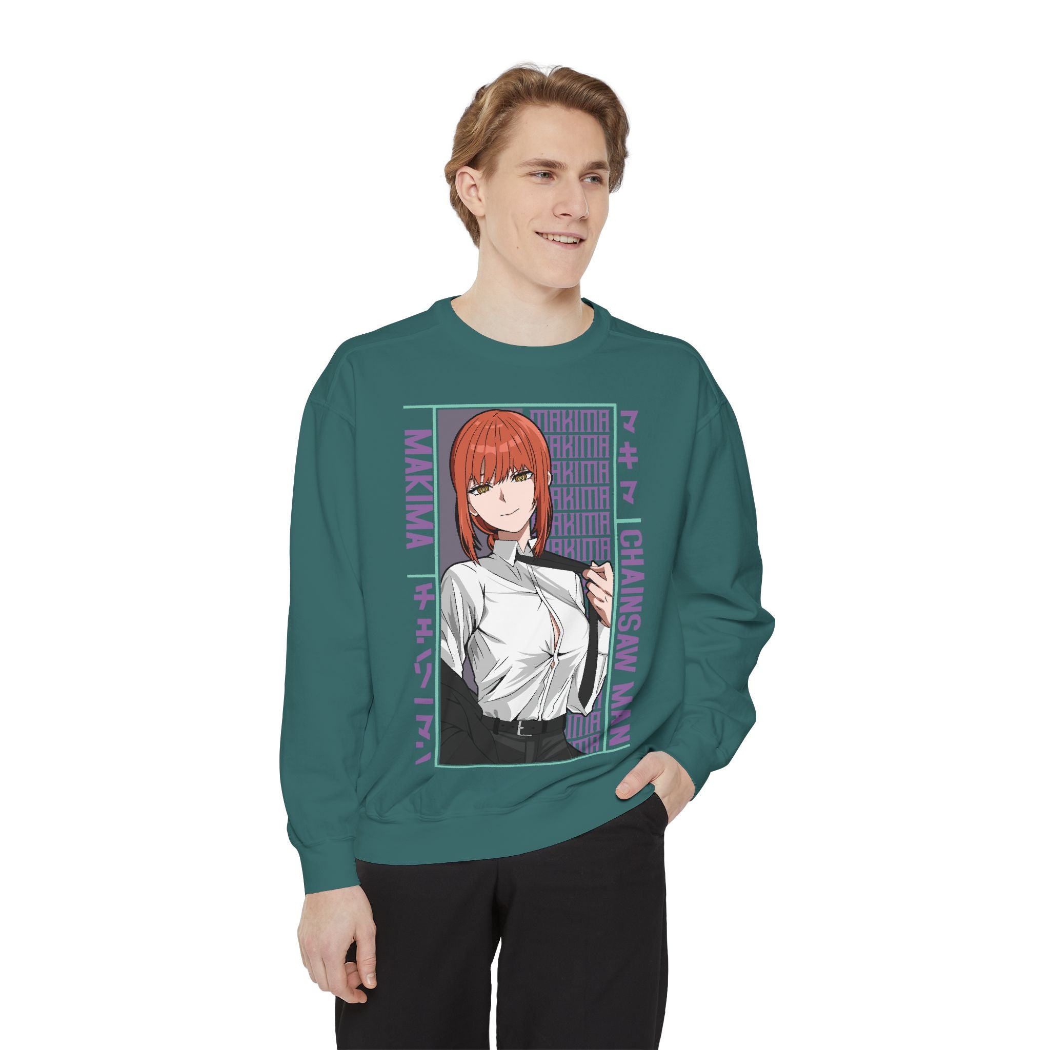 Chainsaw Man Makima Anime Sweatshirt — Manga Panel Graphic Crewneck
