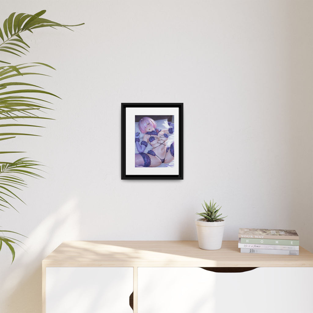 Framed Matte Canvas — Anime Pin-Up Lingerie Art Print
