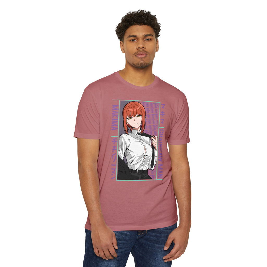 Makima Chainsaw Man Anime Graphic T-Shirt — Japanese Text Design