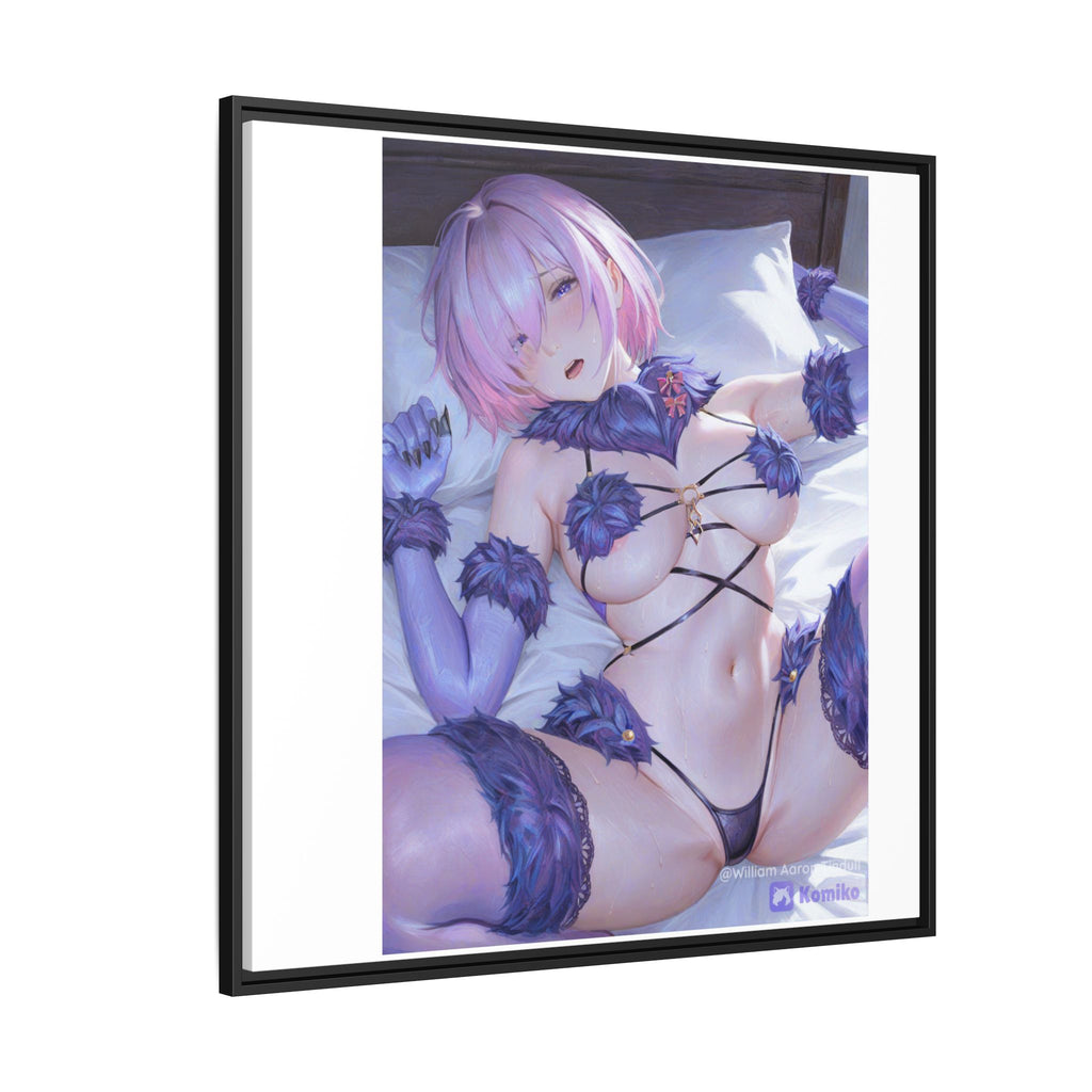 Framed Matte Canvas — Anime Pin-Up Lingerie Art Print