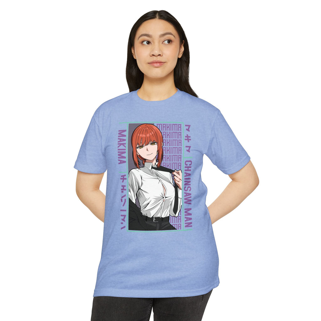 Makima Chainsaw Man Anime Graphic T-Shirt — Japanese Text Design
