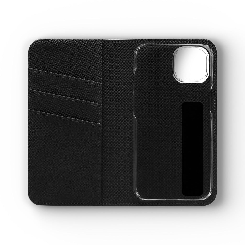 Anime Bunny Girl Flip Case - Purple Long-Haired Character Phone Wallet