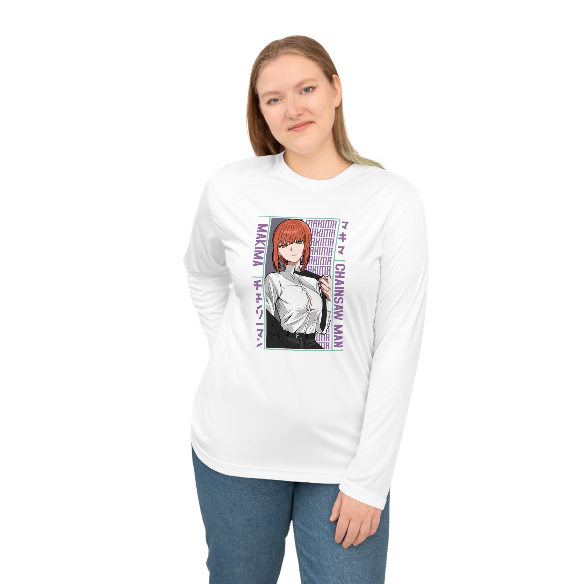Anime Detective Long Sleeve Shirt — Chainsaw Man Makima Graphic