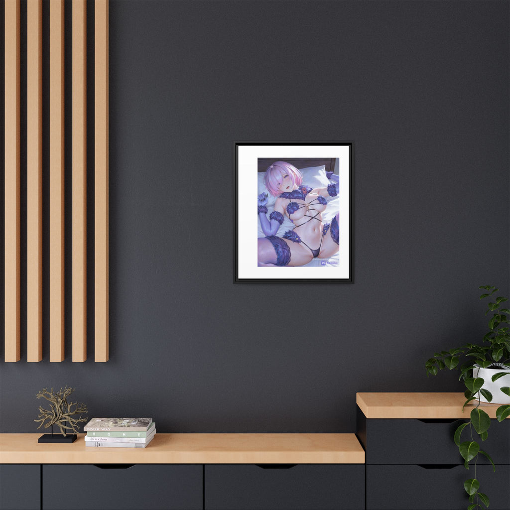 Framed Matte Canvas — Anime Pin-Up Lingerie Art Print