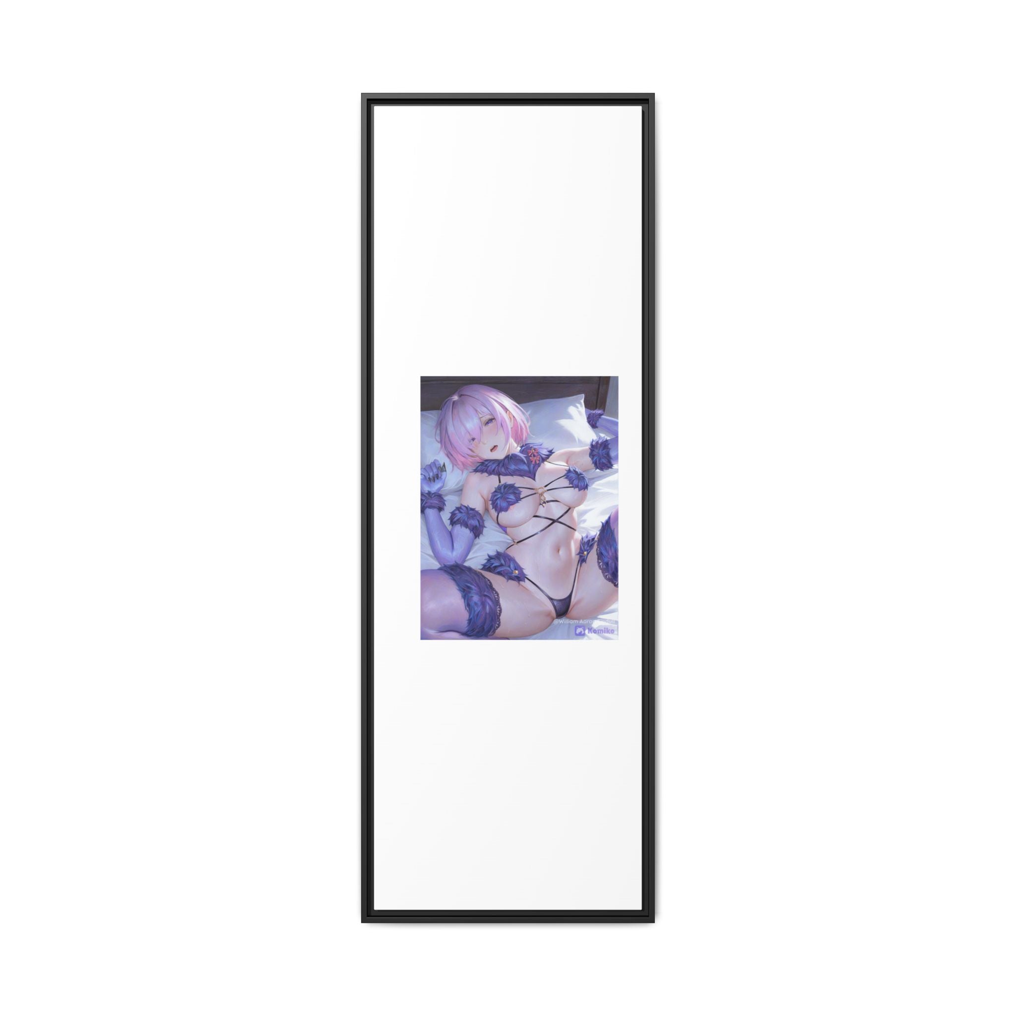 Framed Matte Canvas — Anime Pin-Up Lingerie Art Print
