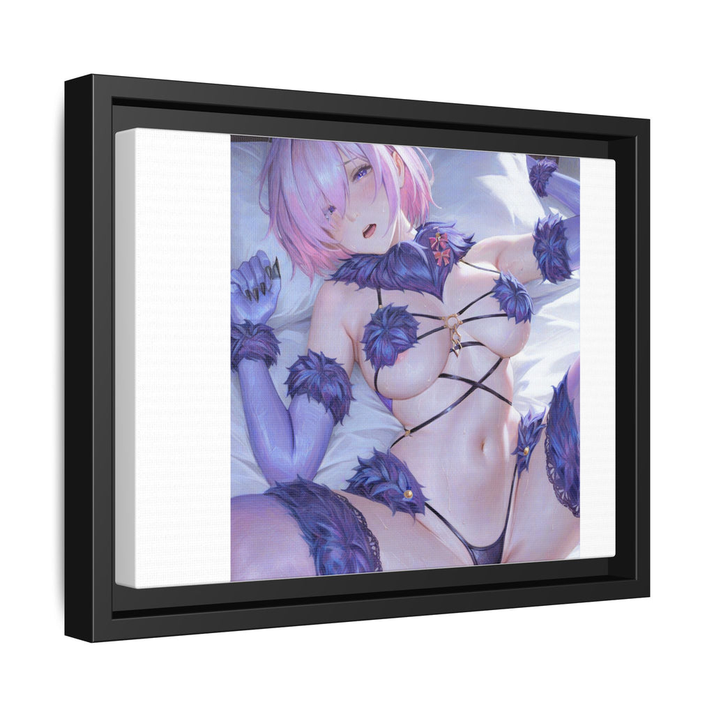Framed Matte Canvas — Anime Pin-Up Lingerie Art Print