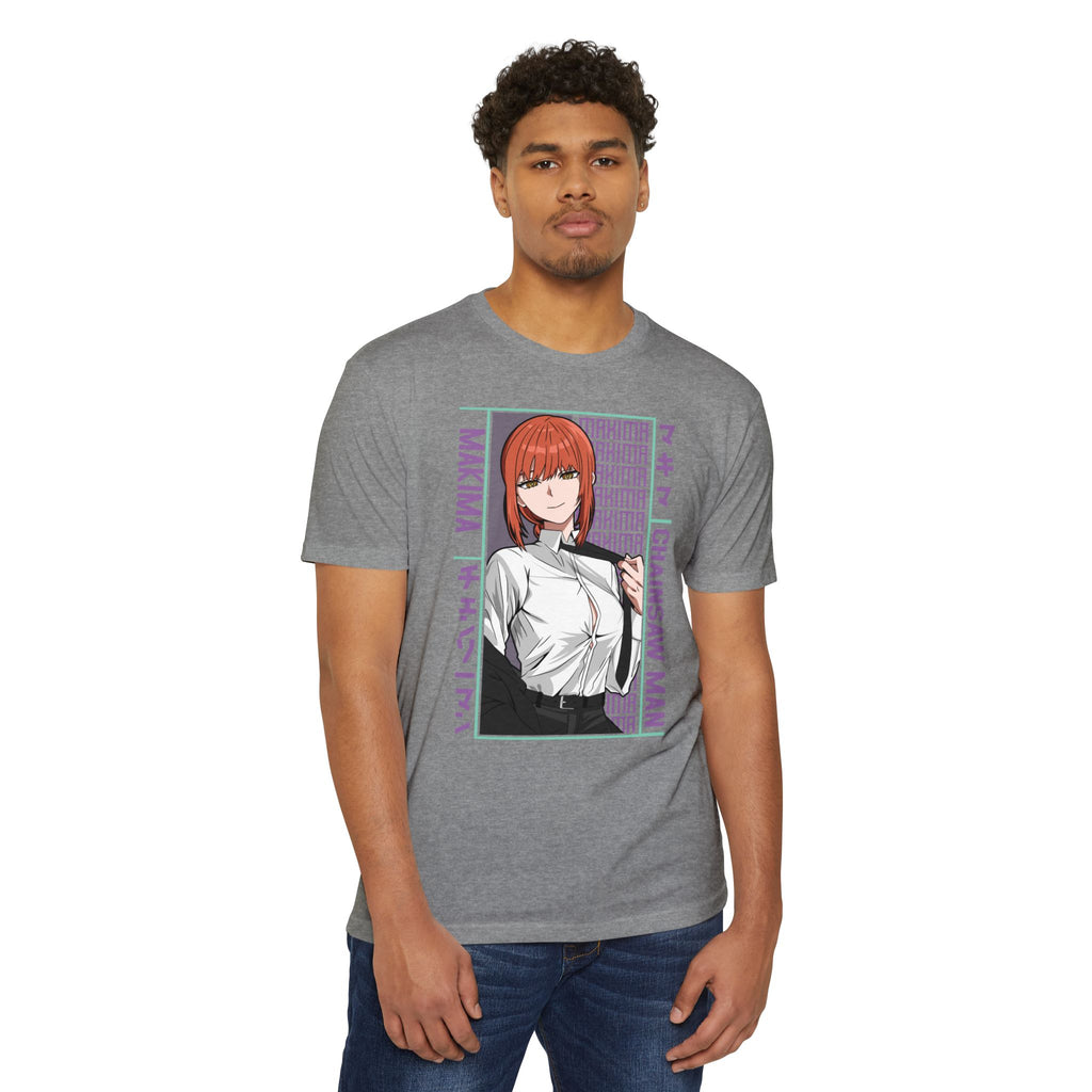 Makima Chainsaw Man Anime Graphic T-Shirt — Japanese Text Design