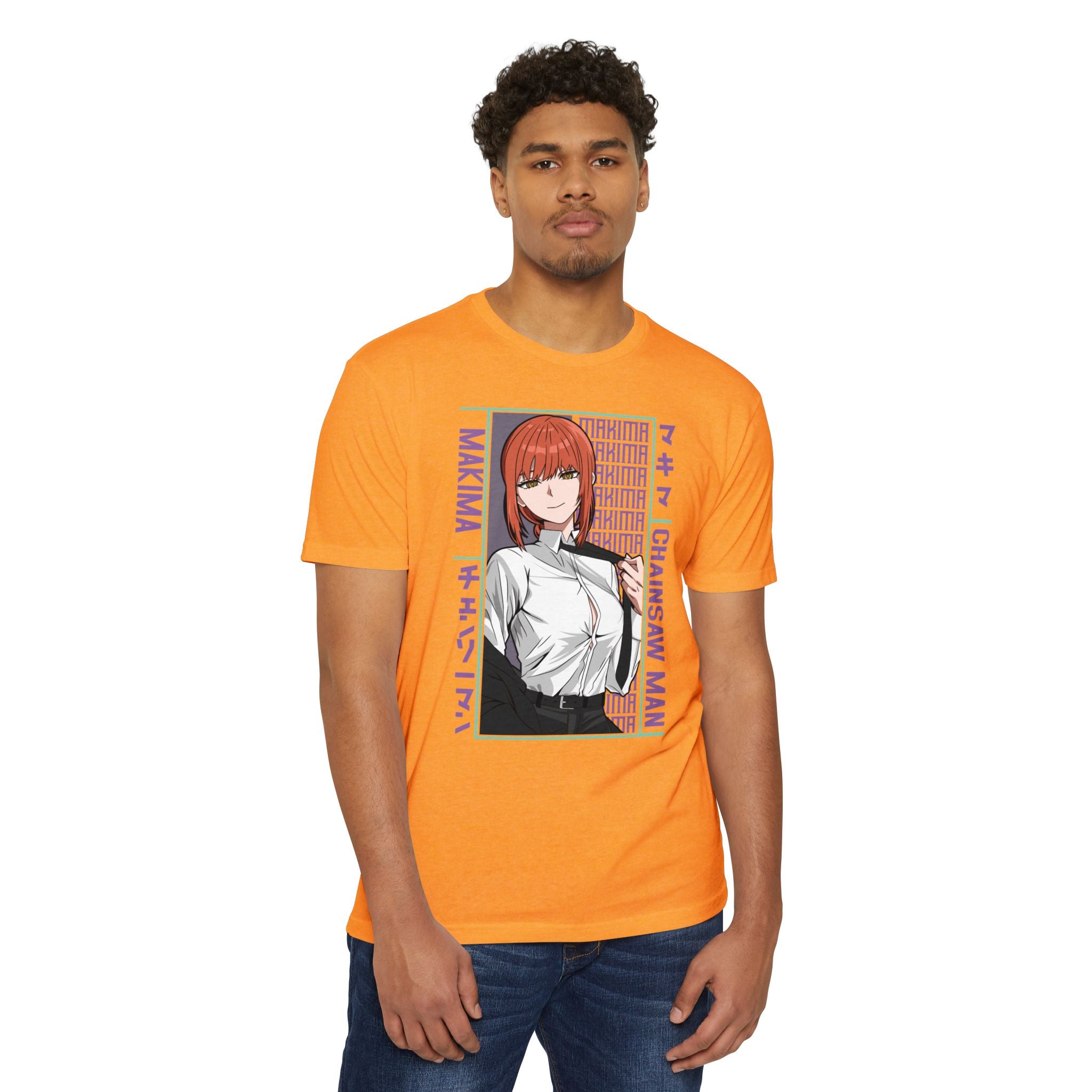 Makima Chainsaw Man Anime Graphic T-Shirt — Japanese Text Design