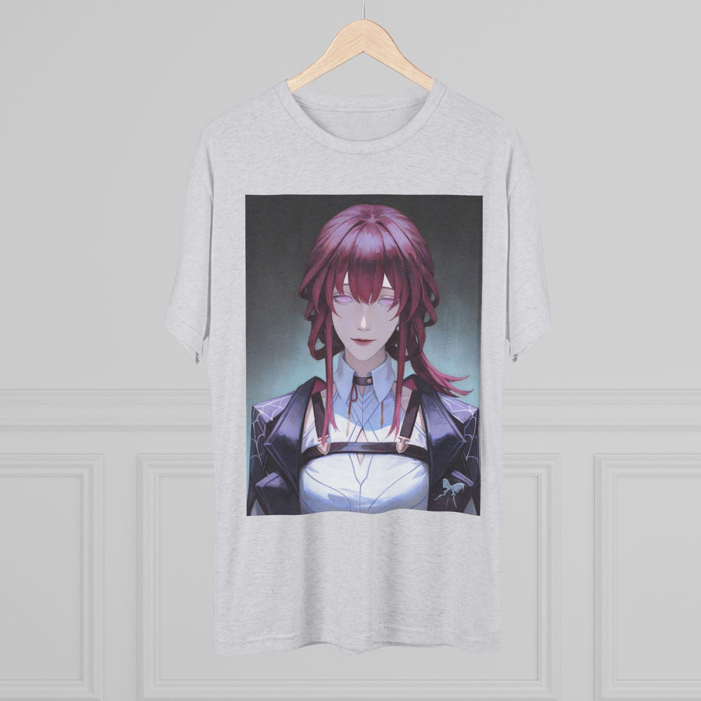 Anime Gothic Maid Portrait Tee — Red-Haired Mystique Crew Shirt