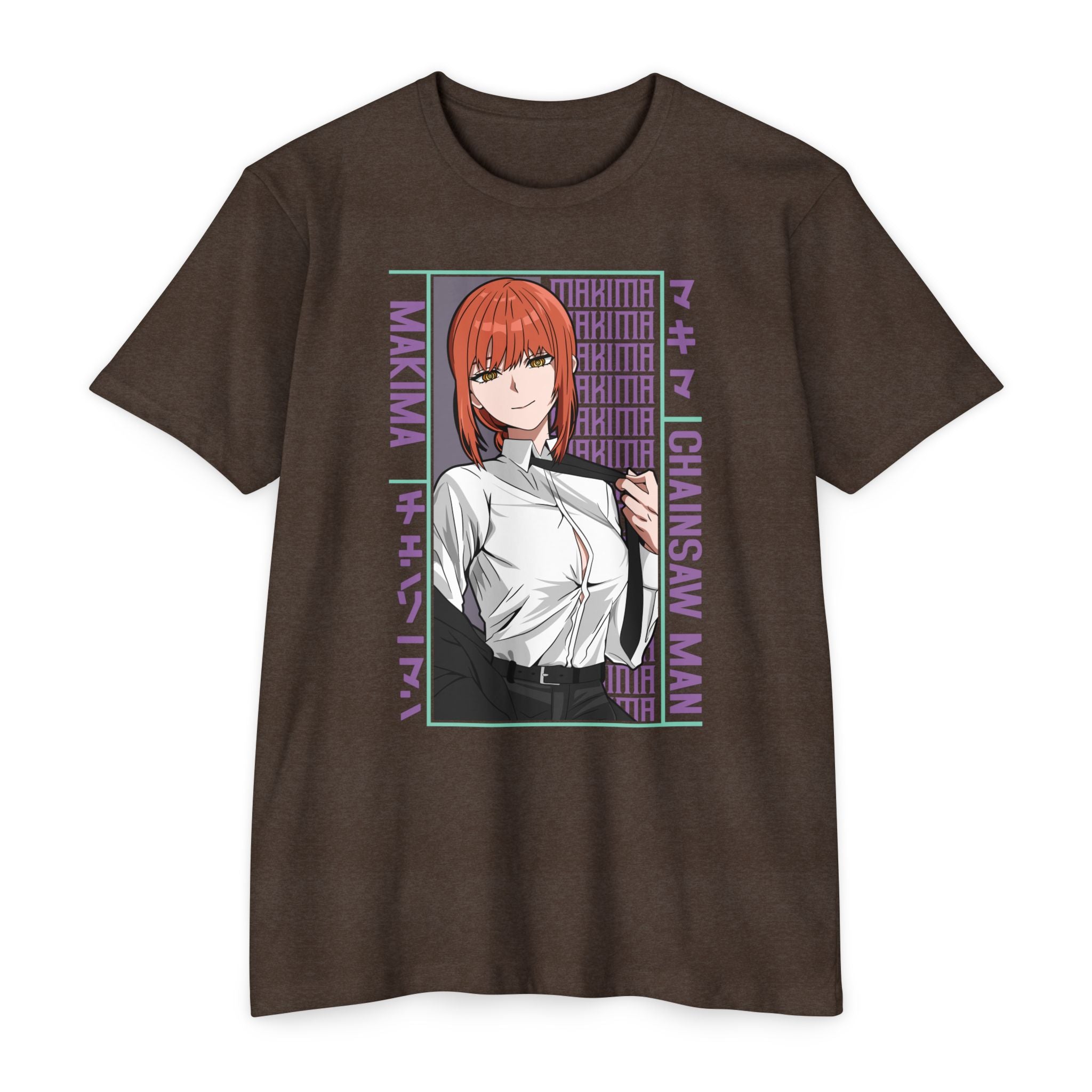 Makima Chainsaw Man Anime Graphic T-Shirt — Japanese Text Design