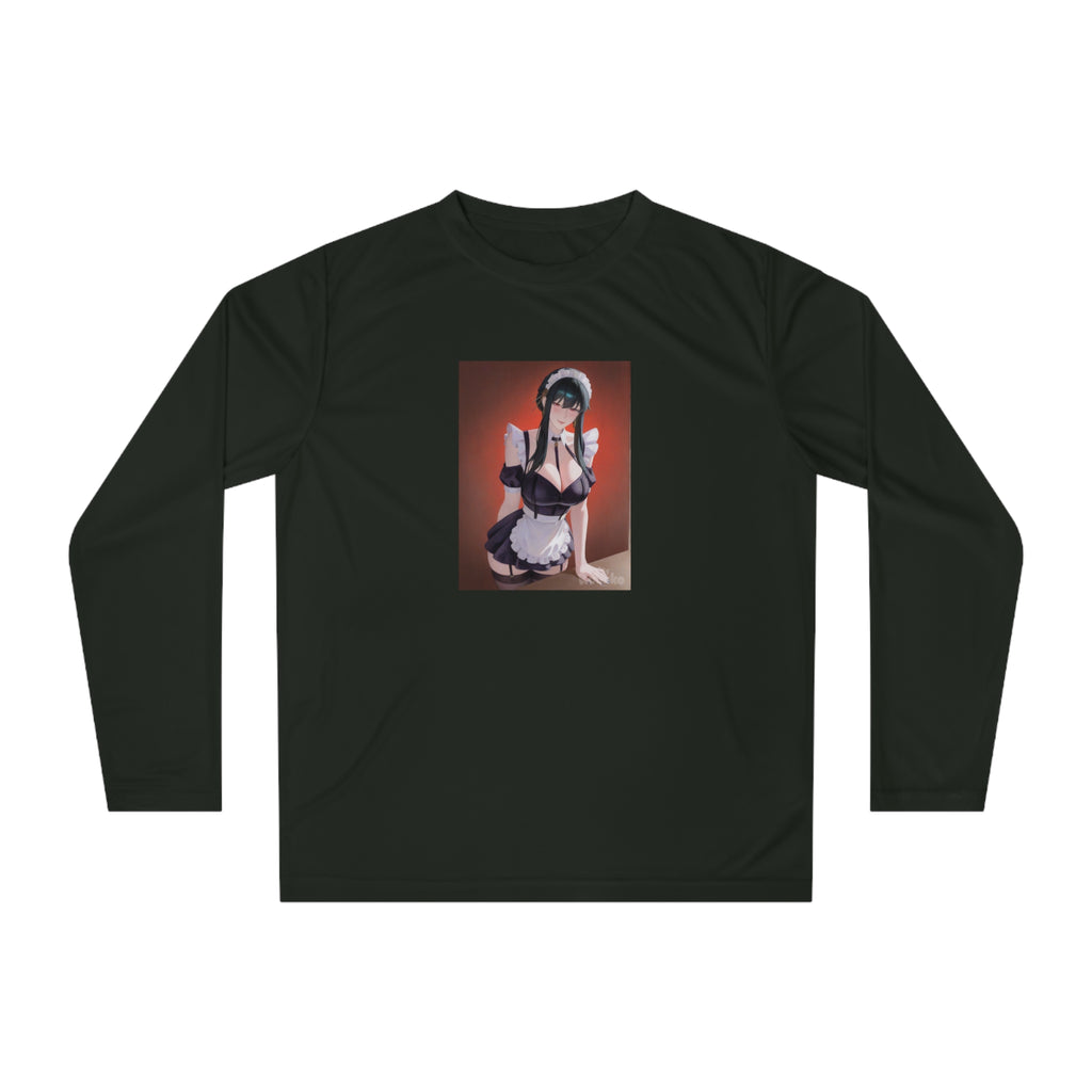 Anime Maid Long Sleeve Shirt — Cute Kawaii Maid Illustration